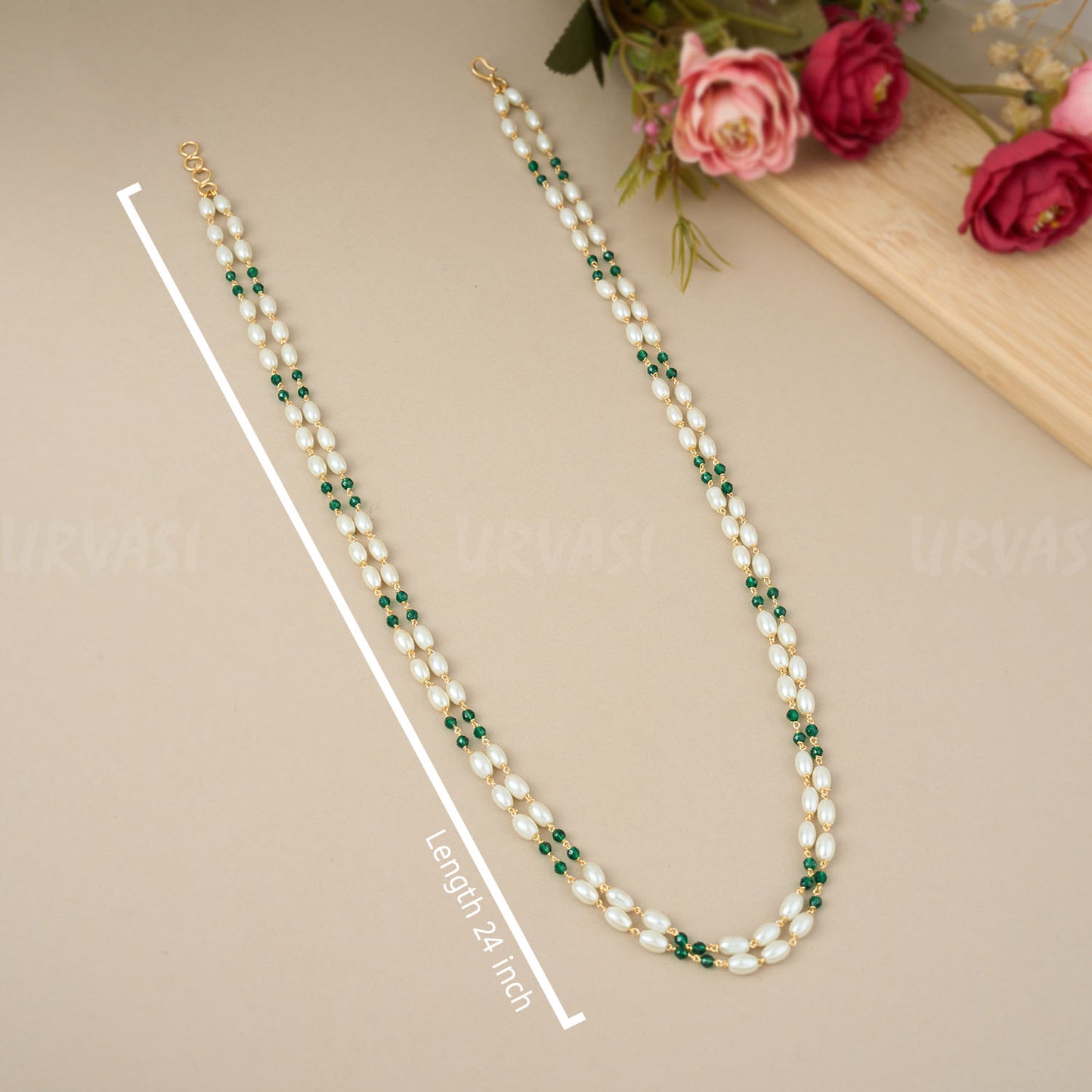 Gold-Toned Pearl Mala MA 009