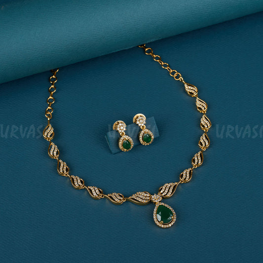Victorian Style AD Stone Necklace 328