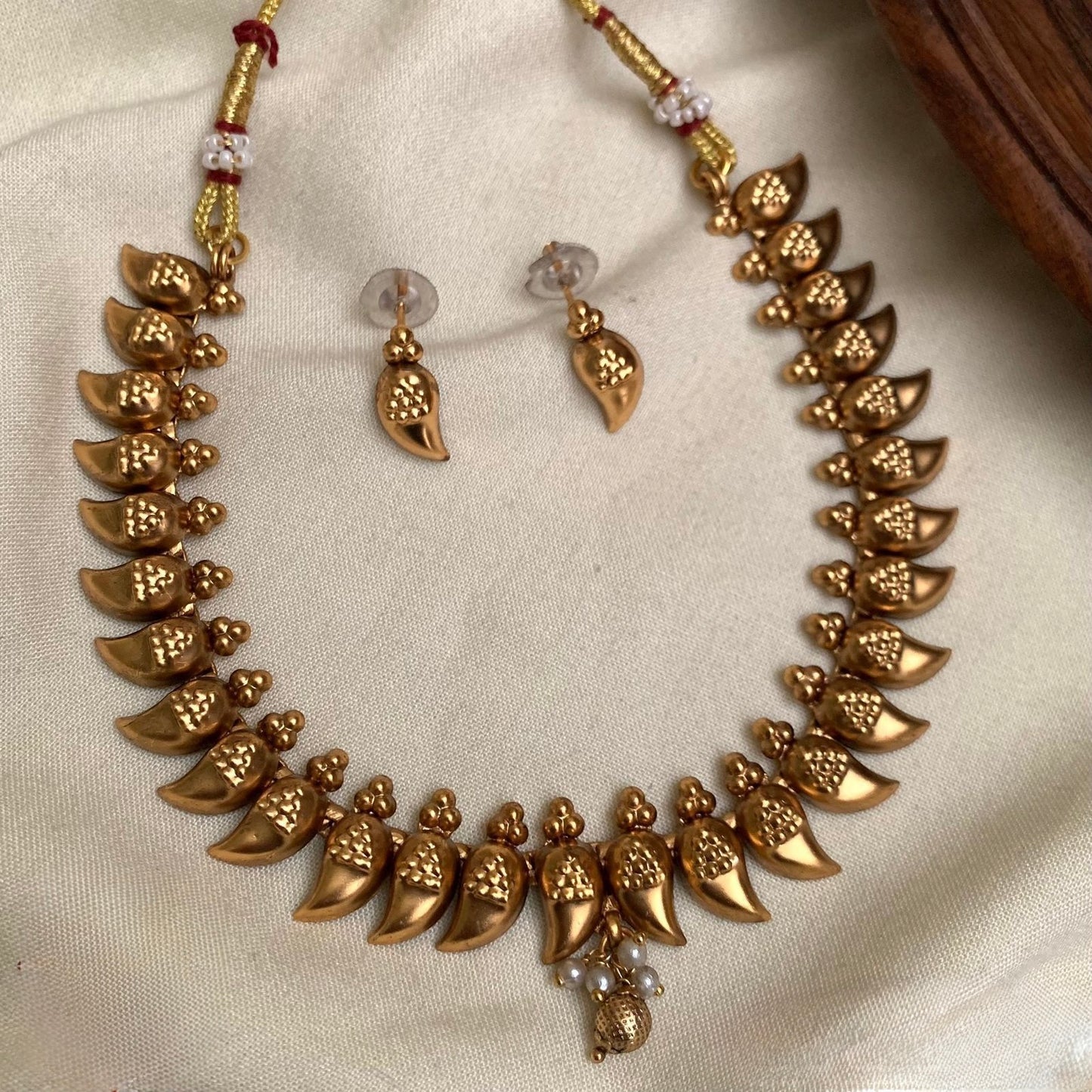 Gold-Toned Mango Designed Necklace 1179