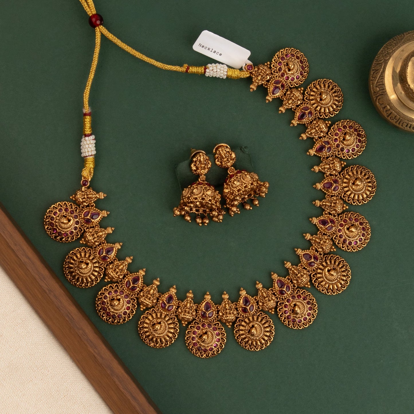 Premium Antique Non-Idol Peacock Necklace 1571