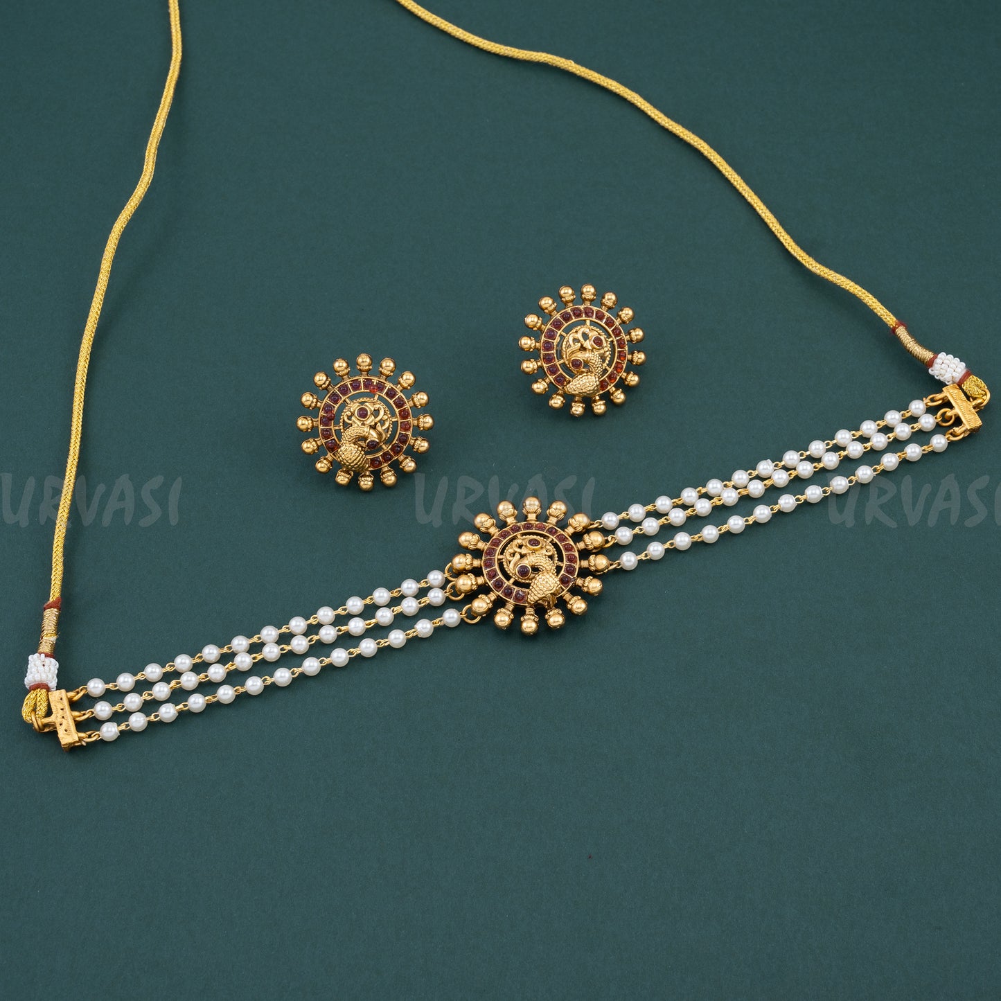 Mayurya Pearl Choker Necklace 071