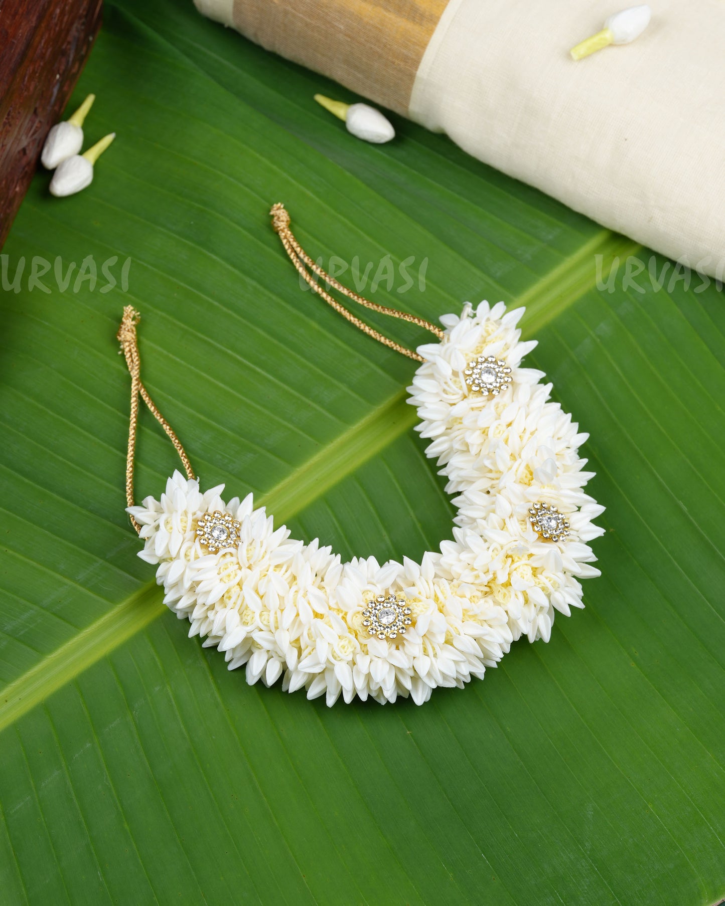 Traditional Artificial Stretchable Mullapoo (Jasmine Flower)Hair Accessories HR 21
