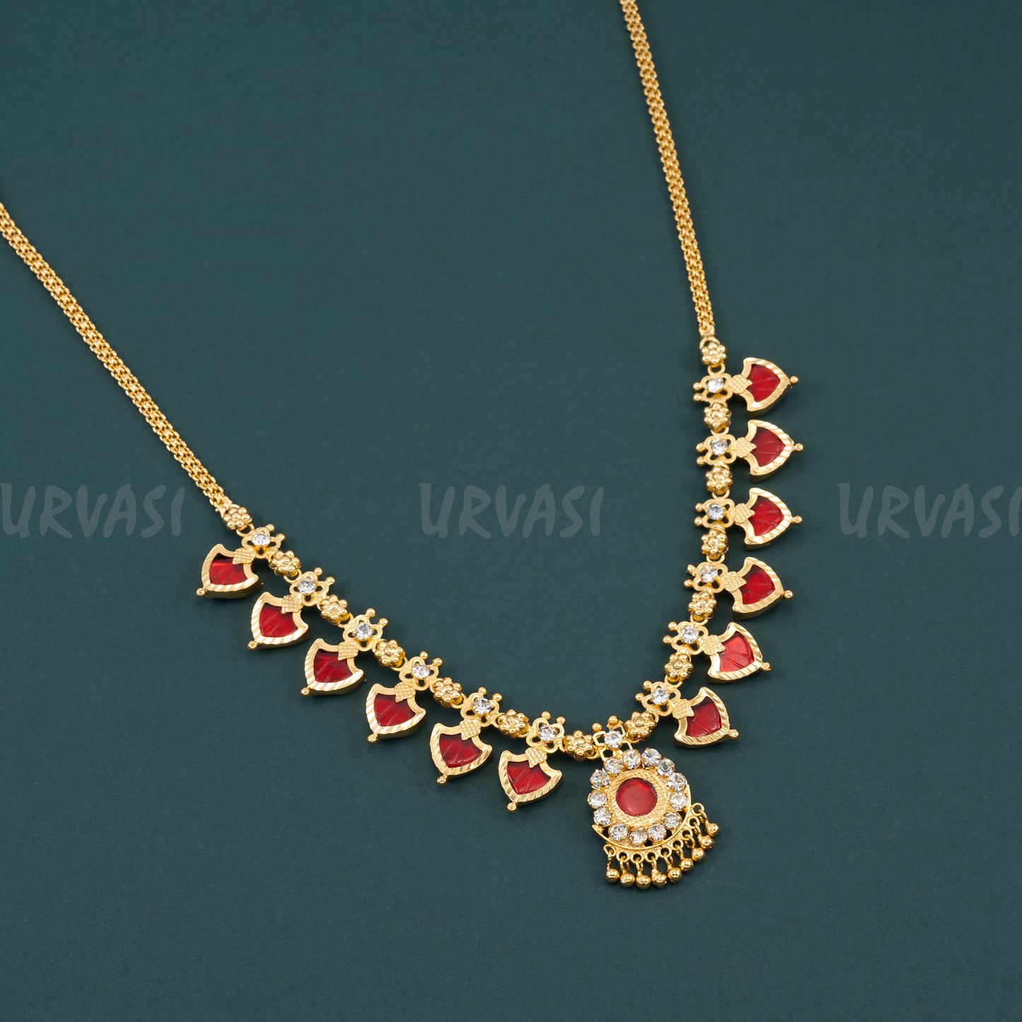 Traditional Palakka 6+6 Necklace 081