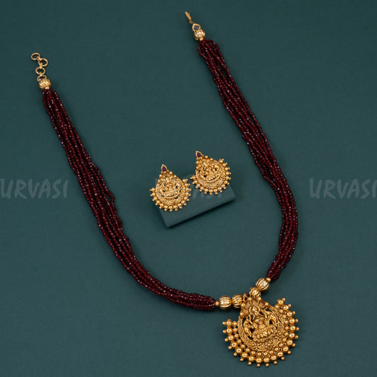 Lakshmi Pendant Chandbali Design Clustered Necklace 243