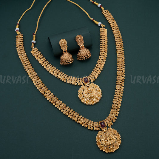 Matte Finish Temple Bridal Set Necklace 215
