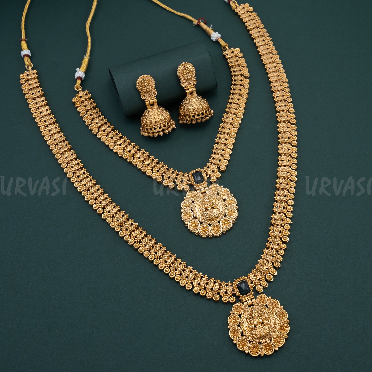 Matte Finish Temple Bridal Set Necklace 215