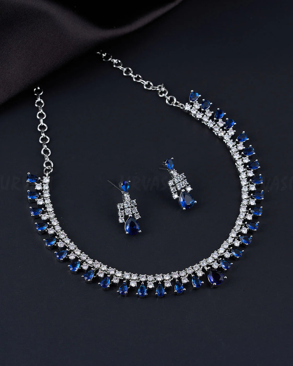 Rhodium Polish AD Necklace 614