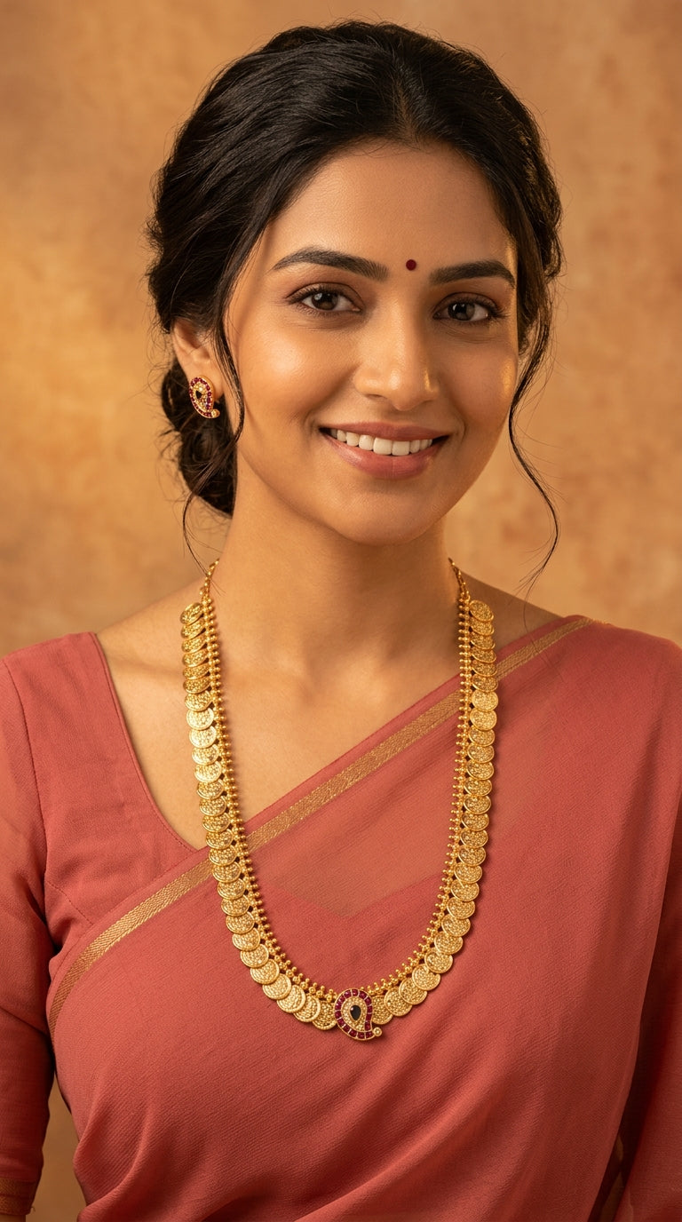 Gold-Toned Mango X Kaashu Long Necklace 1389