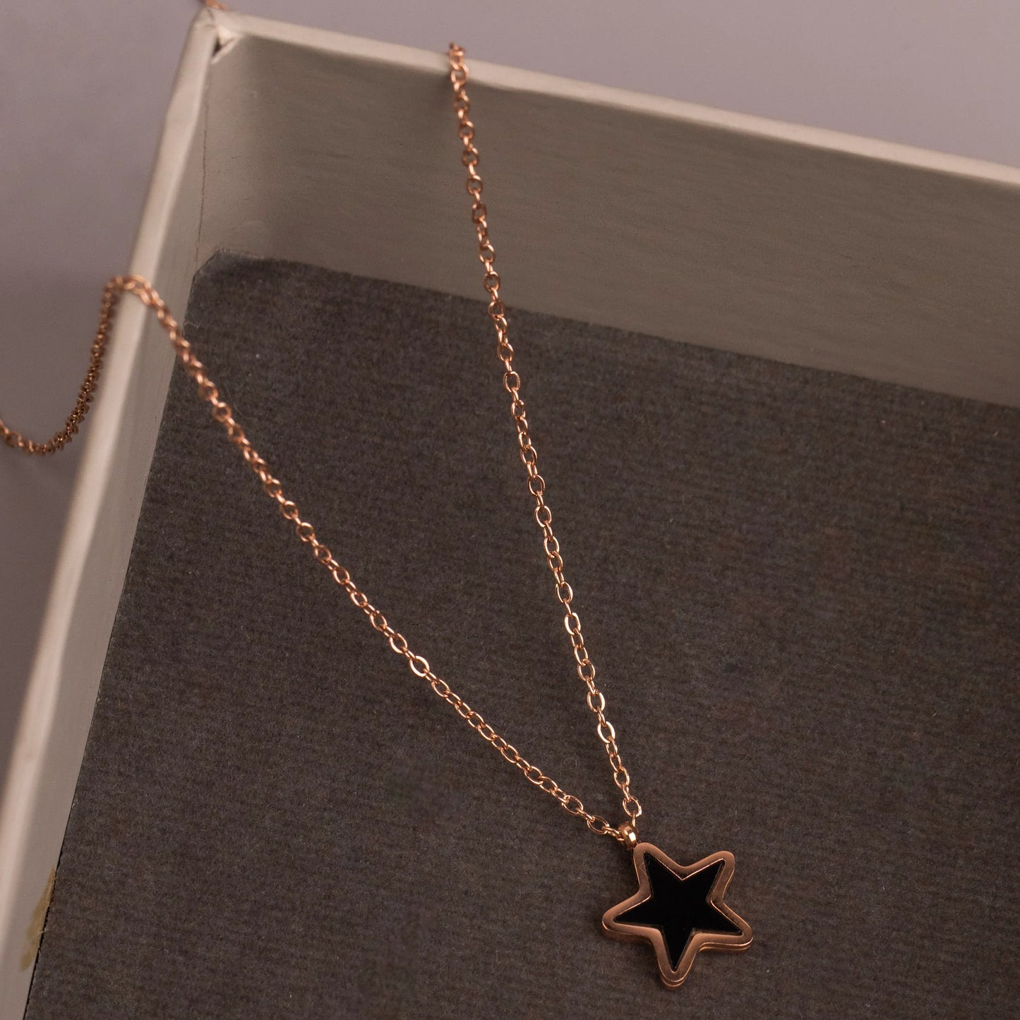 Rose-Gold Polish Star Designed Anti-Tarnish Simple Chain SC 98