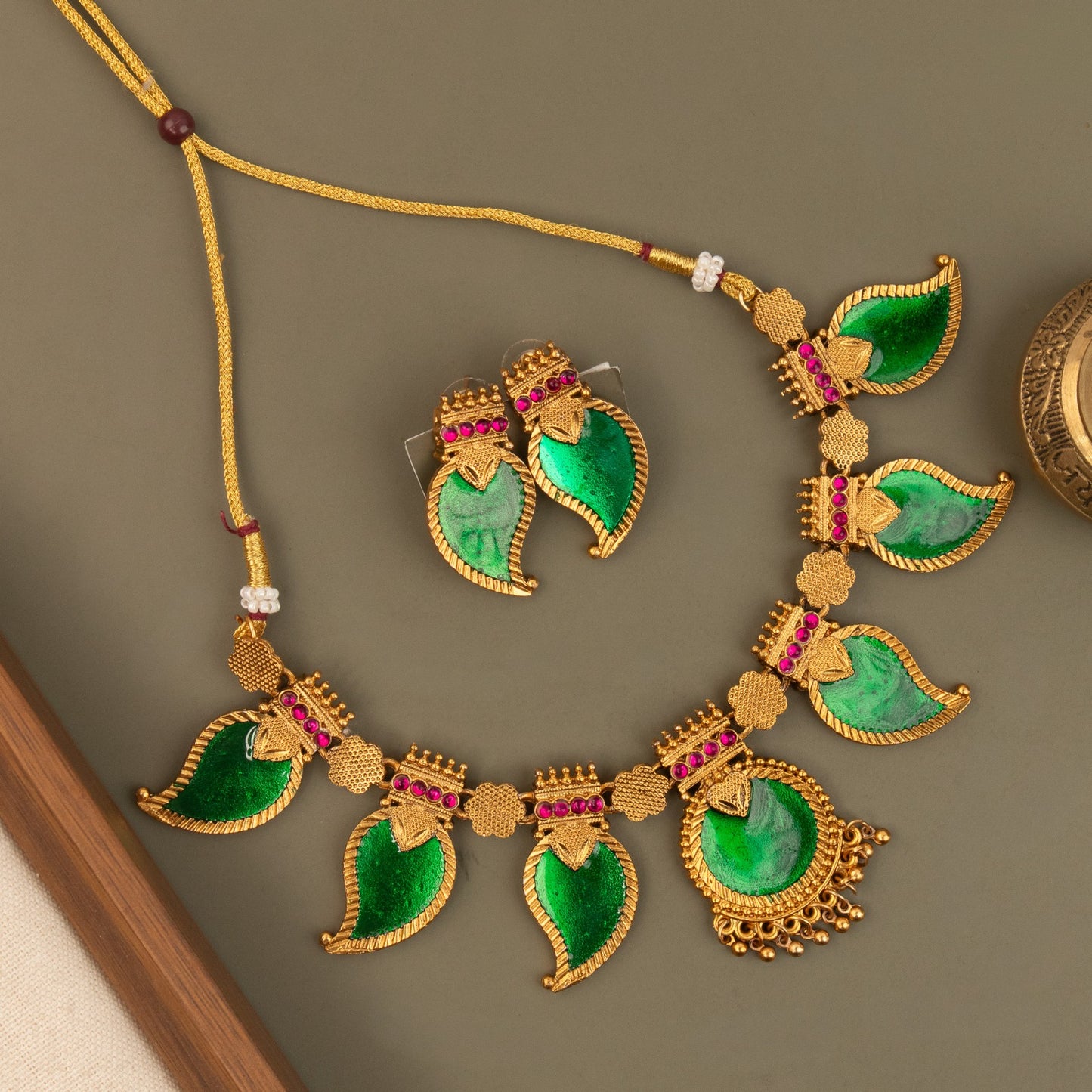 Gold-Toned Traditional Mango Necklace 1774