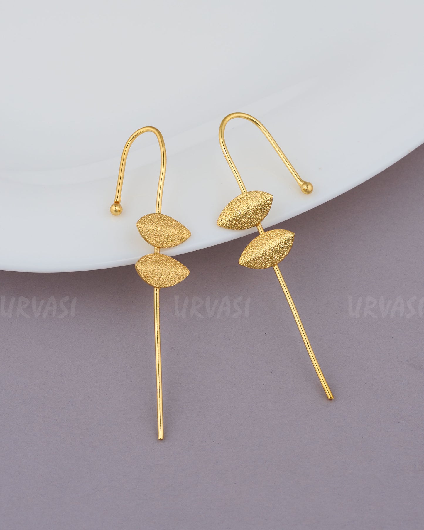Gold-Toned Statement EarCuff Earrings ER 876
