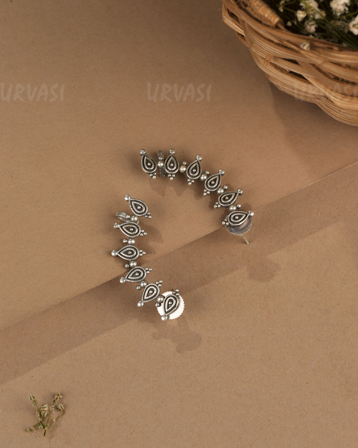 Oxidised Silver Earcuff Earrings ER 1269