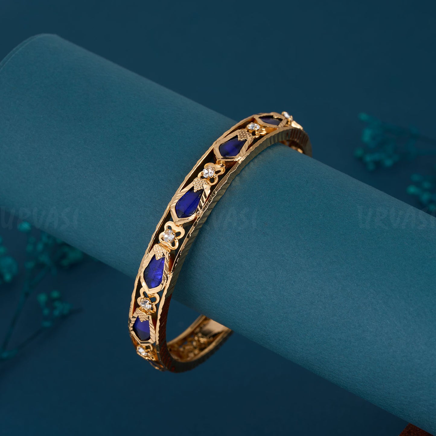 Gold-Toned Traditional Nagapadam Bangles BA 45