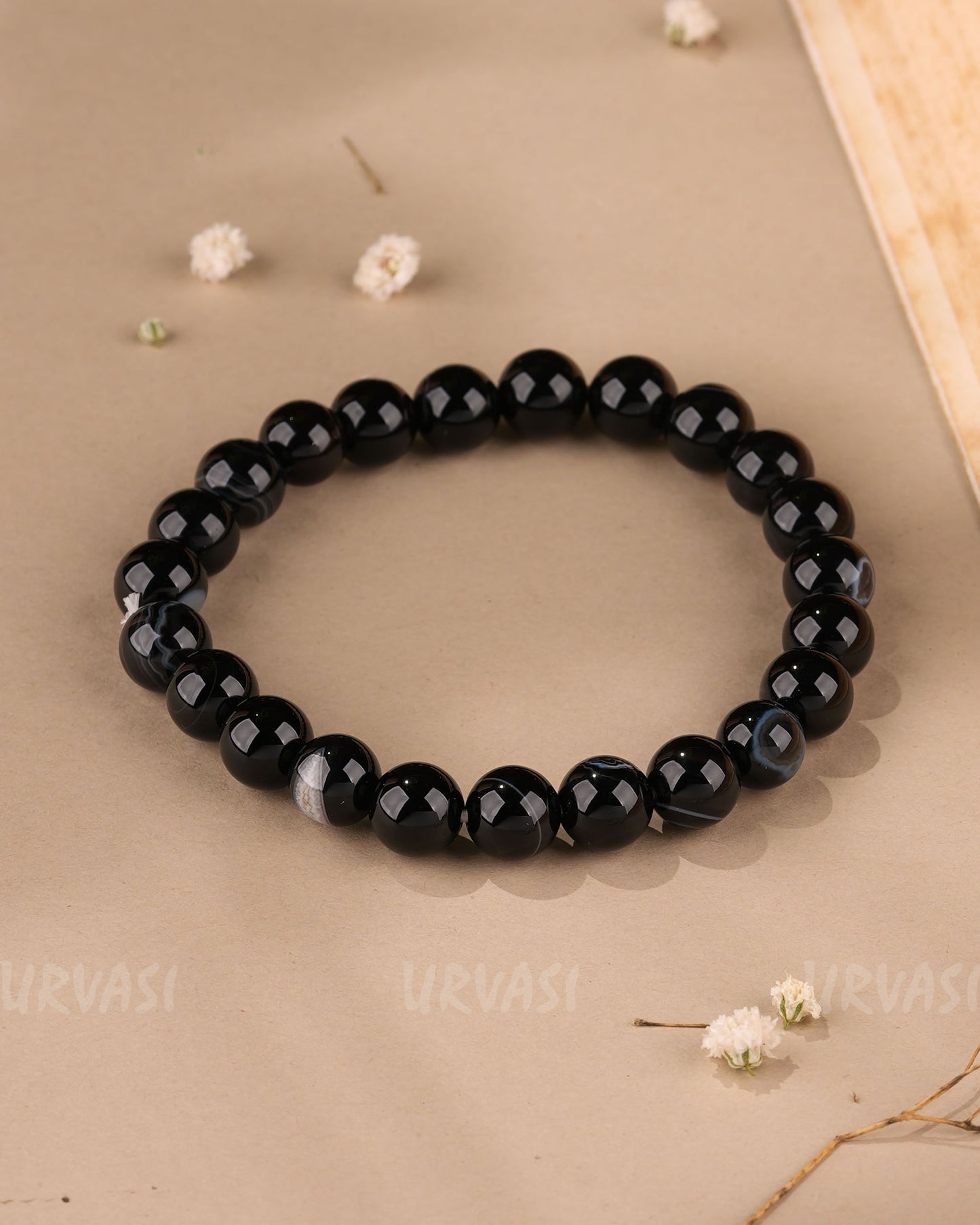 Hand-Made Black Agate Bracelet BR 103