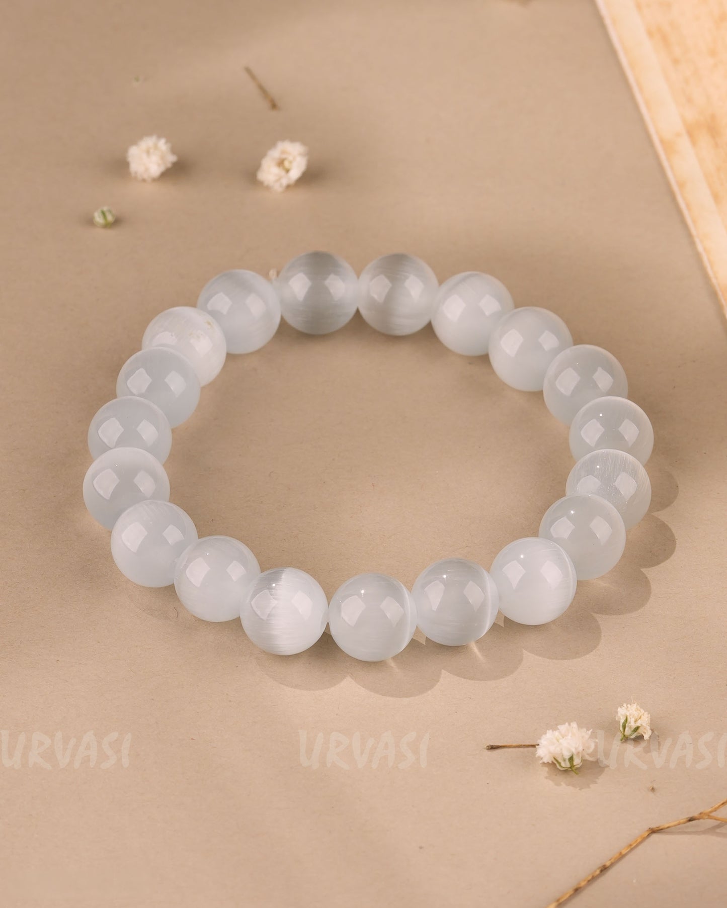 Hand-Made White Quartz Bracelet BR 90