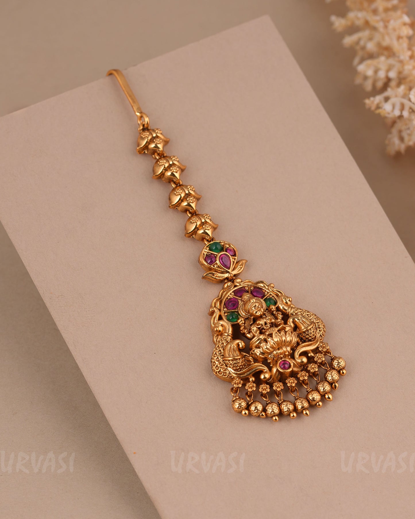 Gold-Toned Lakshmi Floral Chutty CH 154