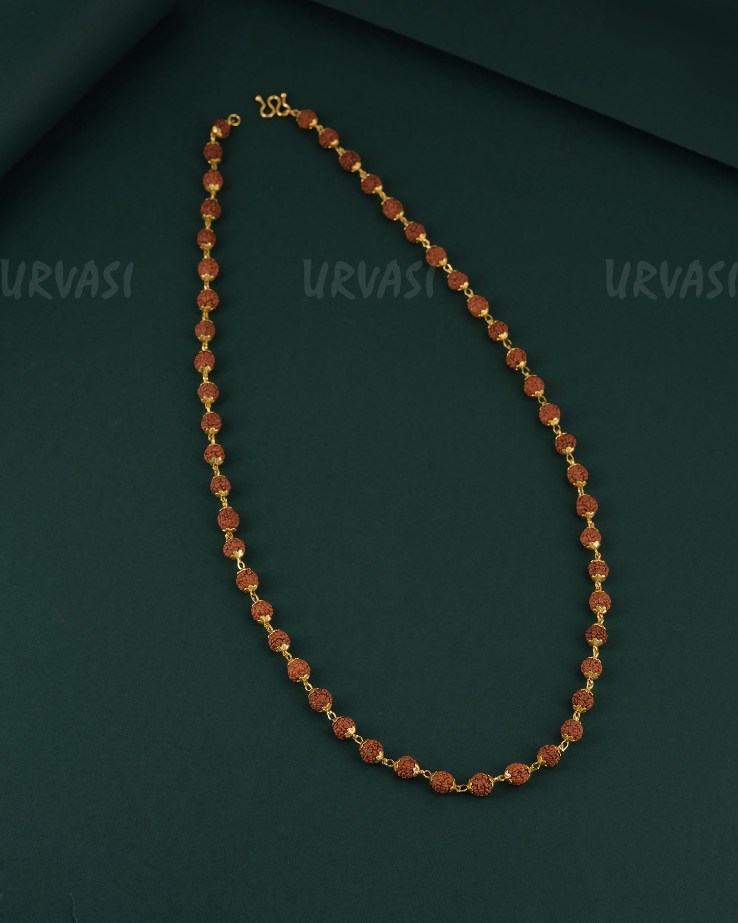 Gold-Toned Authentic Rudraksha Mala Ma 148