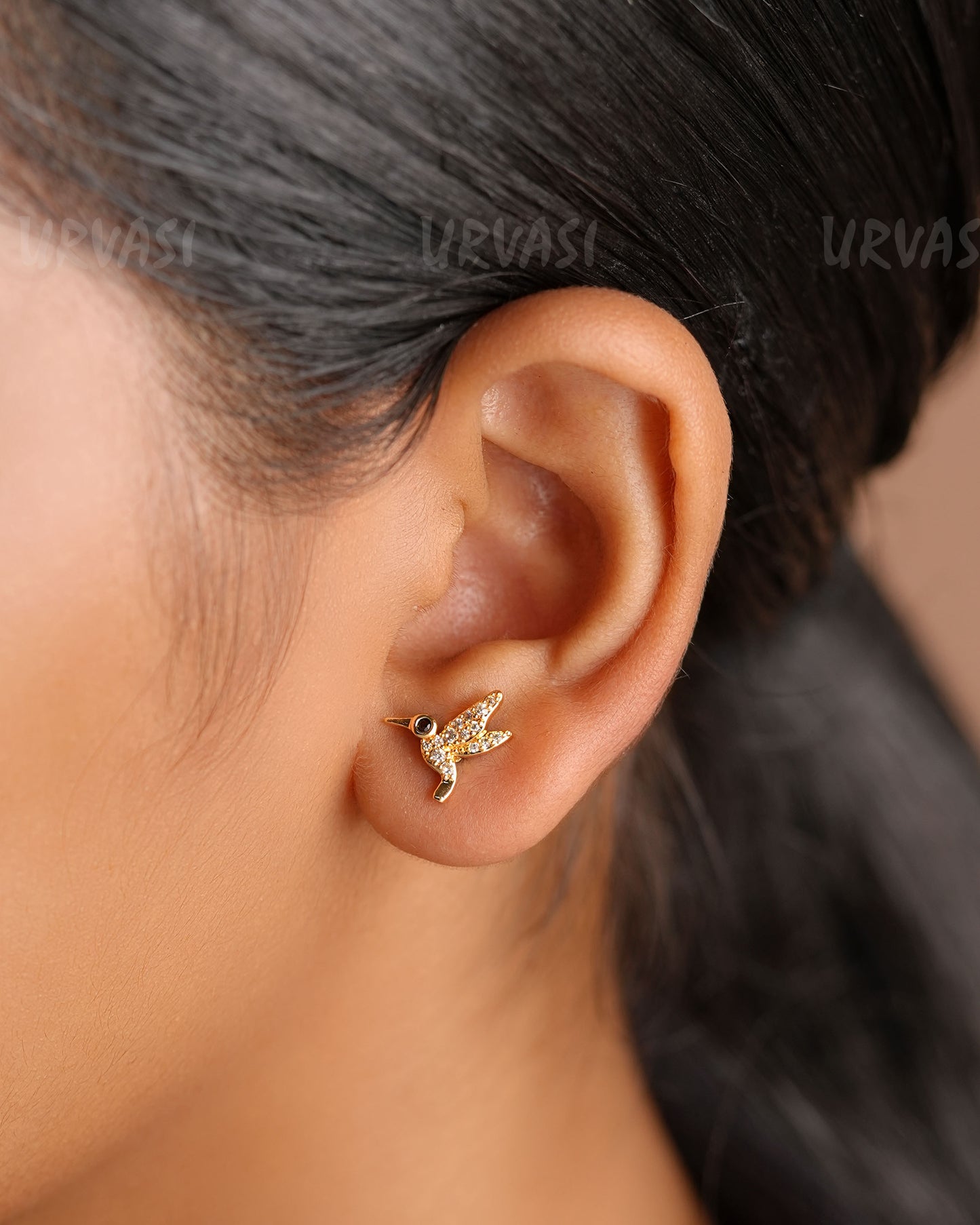 Minimal Flying Bird Designed Earrings ER 274