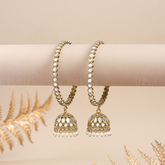 Polki Jhumka Drop Bangles BA 106 {Set of 2}