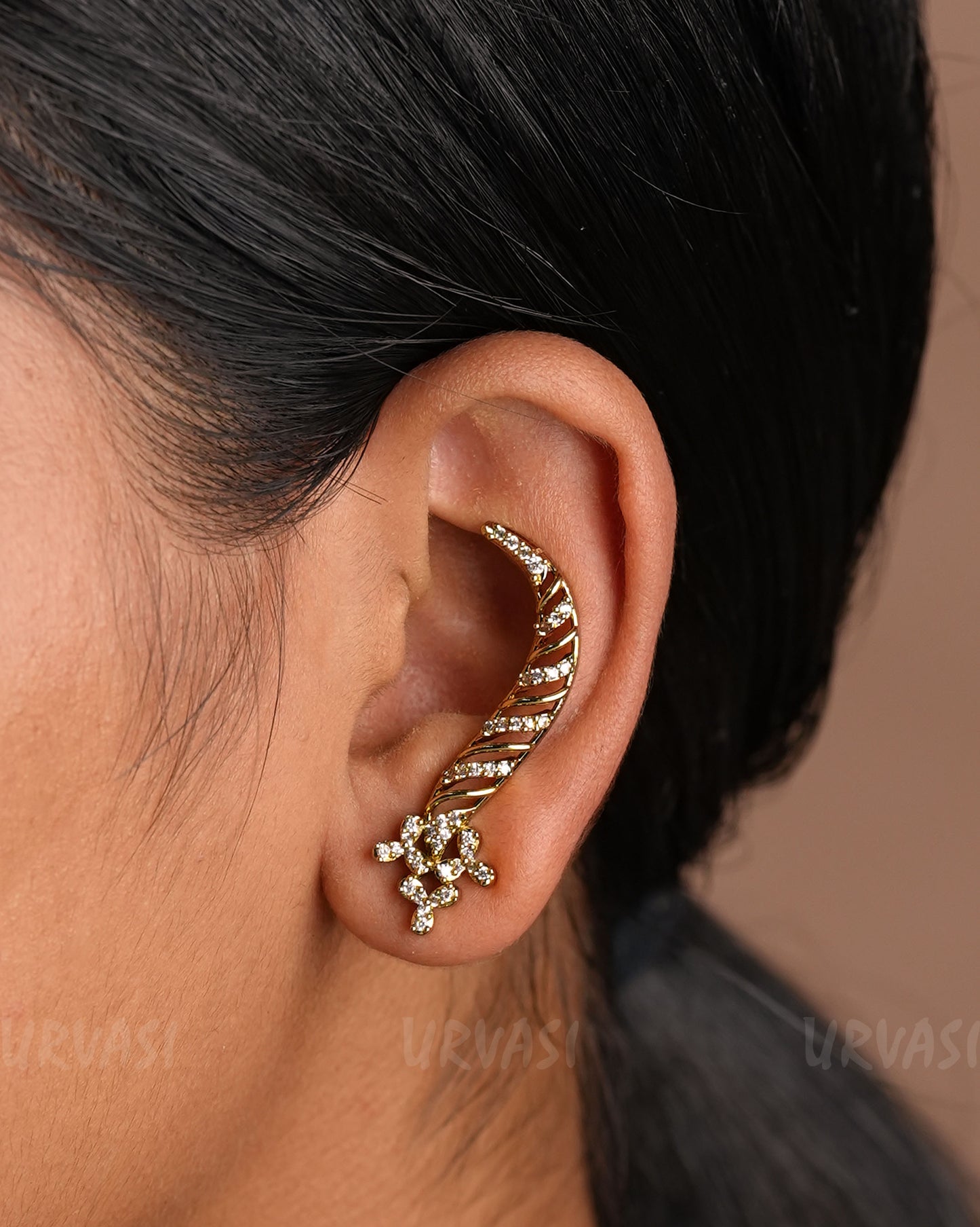 Floral Replica AD Ear-Cuff Earrings ER 916