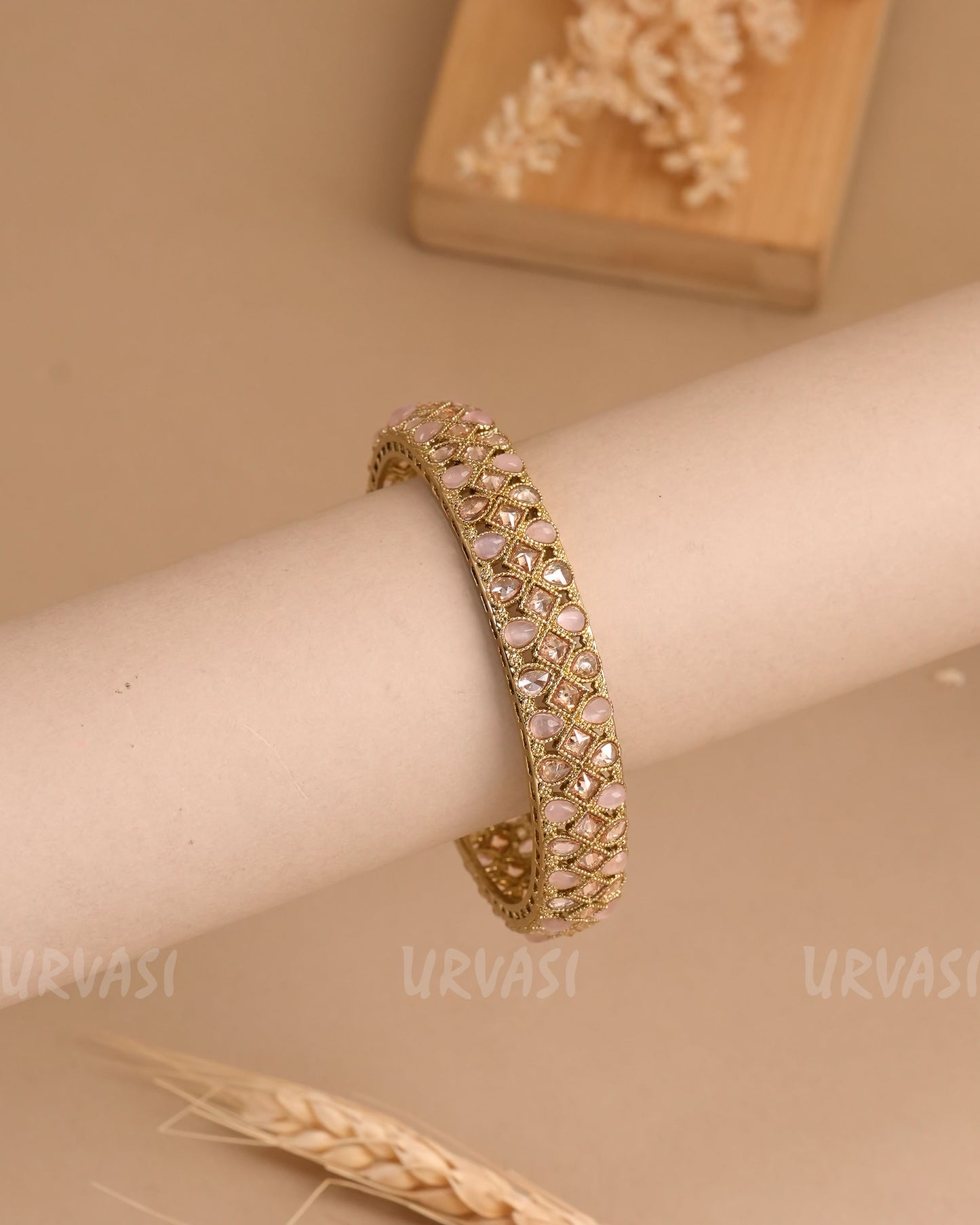 Mehendi Polish Tear-Drop Reverse AD Bangles BA 442