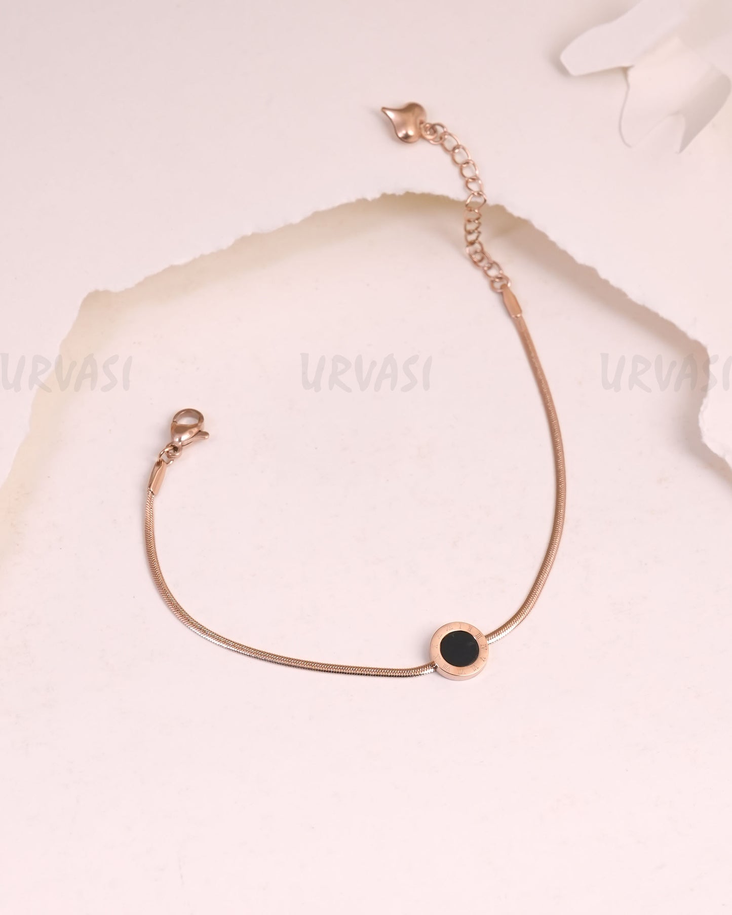 Rose-Gold Compass Designed Stainless-Steel Bracelets BR 144