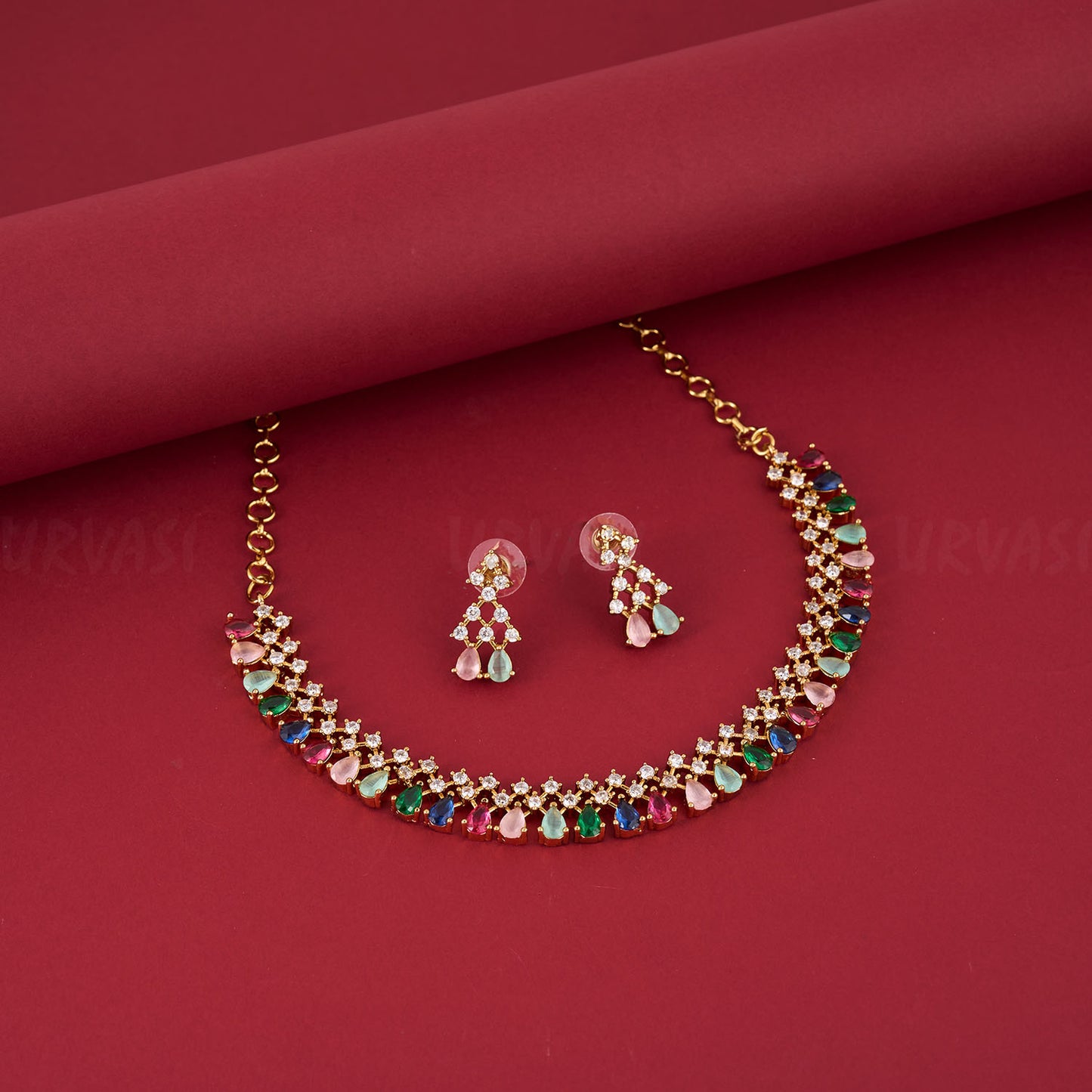 Raindrop AD Stone Necklace 453