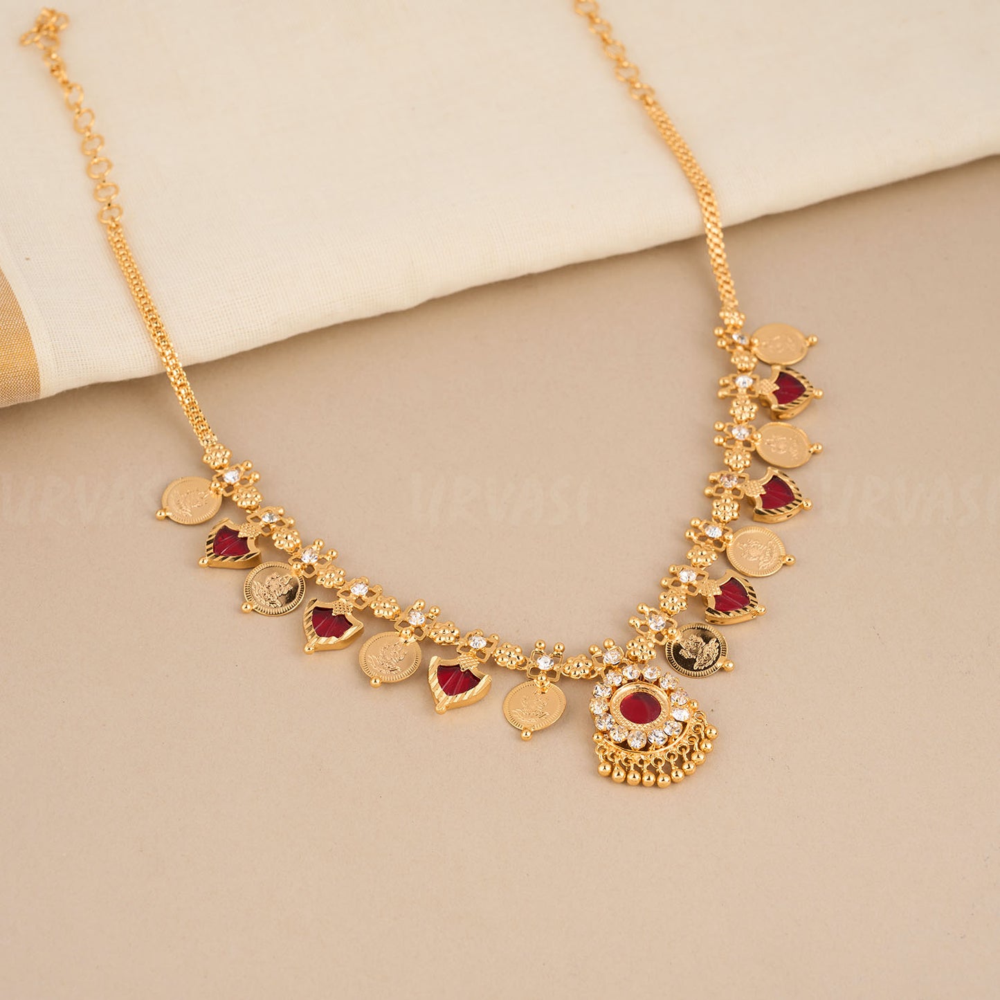 Traditional Kaasu+Palakka Necklace 506