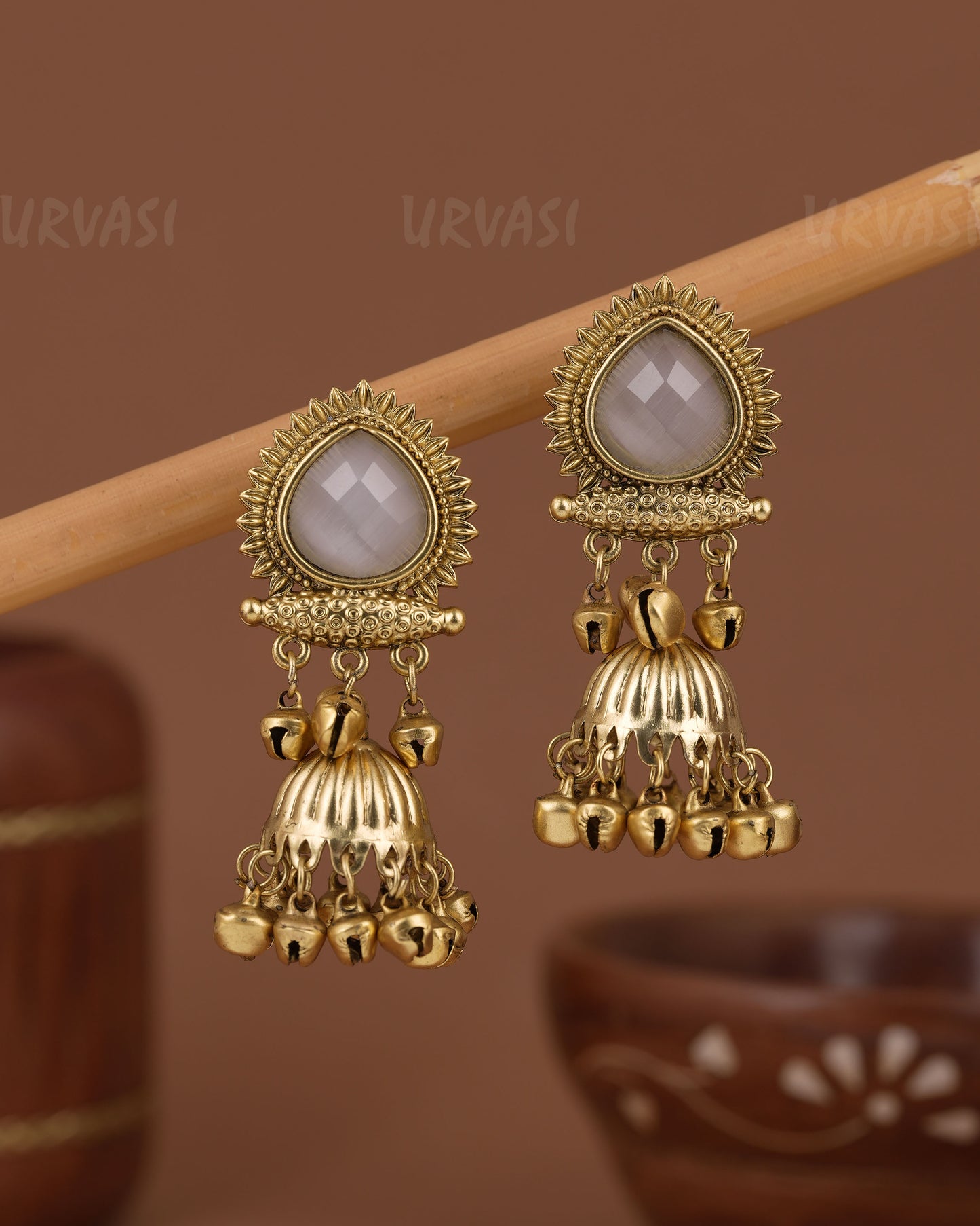 Gold-Toned Kashmiri Ghungroo Earring ER 1216