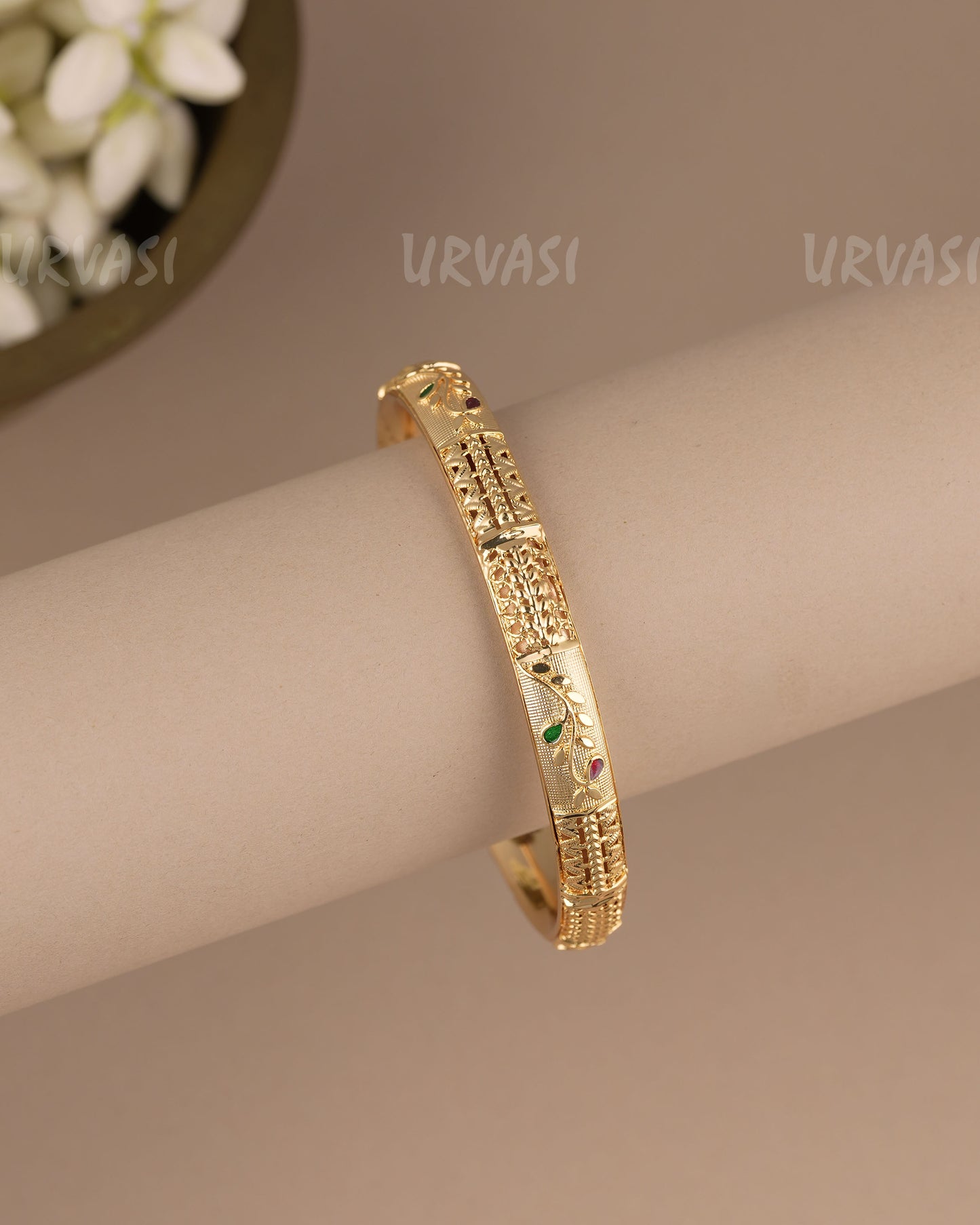 Gold-Polish Traditional Bangles BA 511