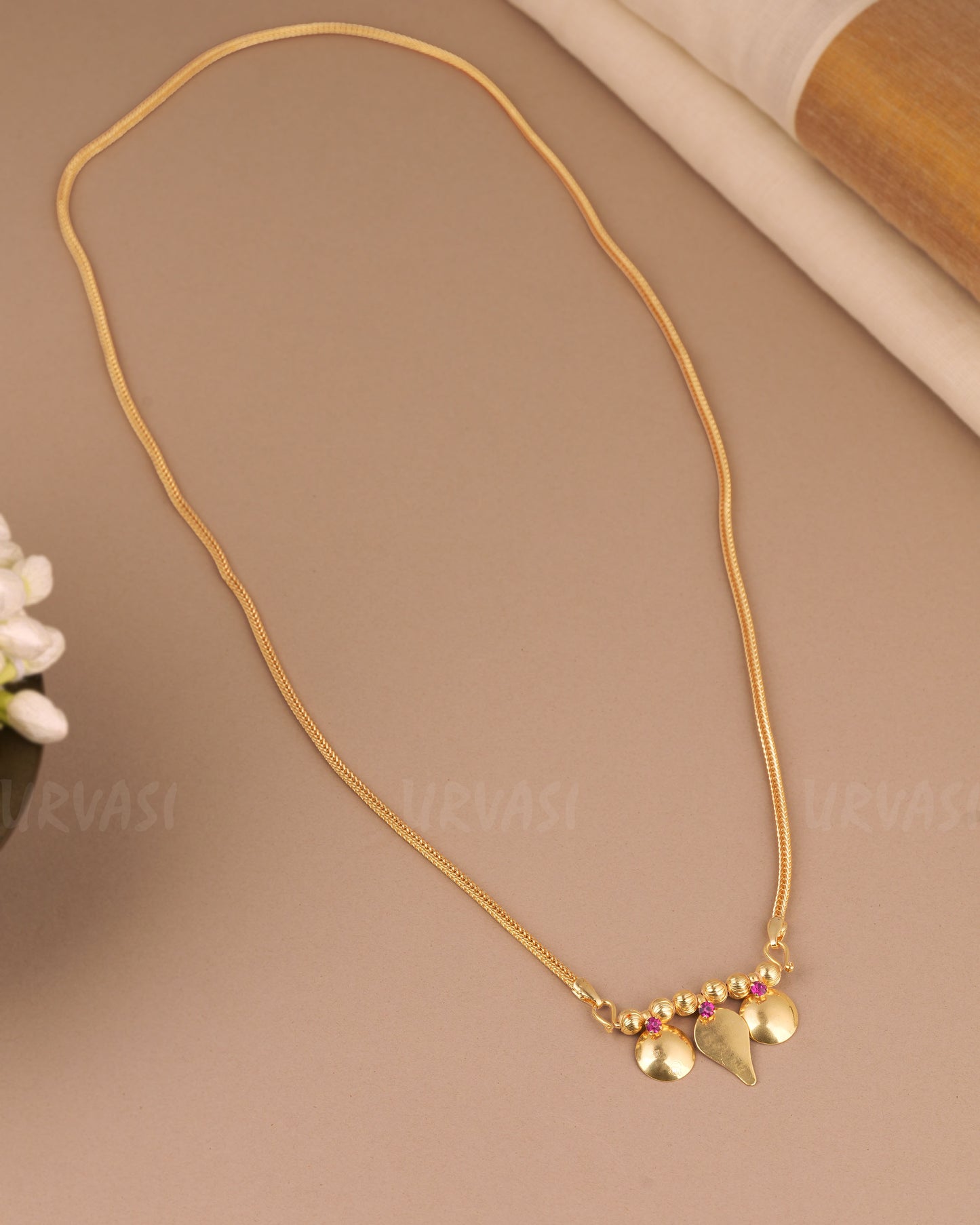 Gold-Toned Mangalsutra Thali Mala MA 160