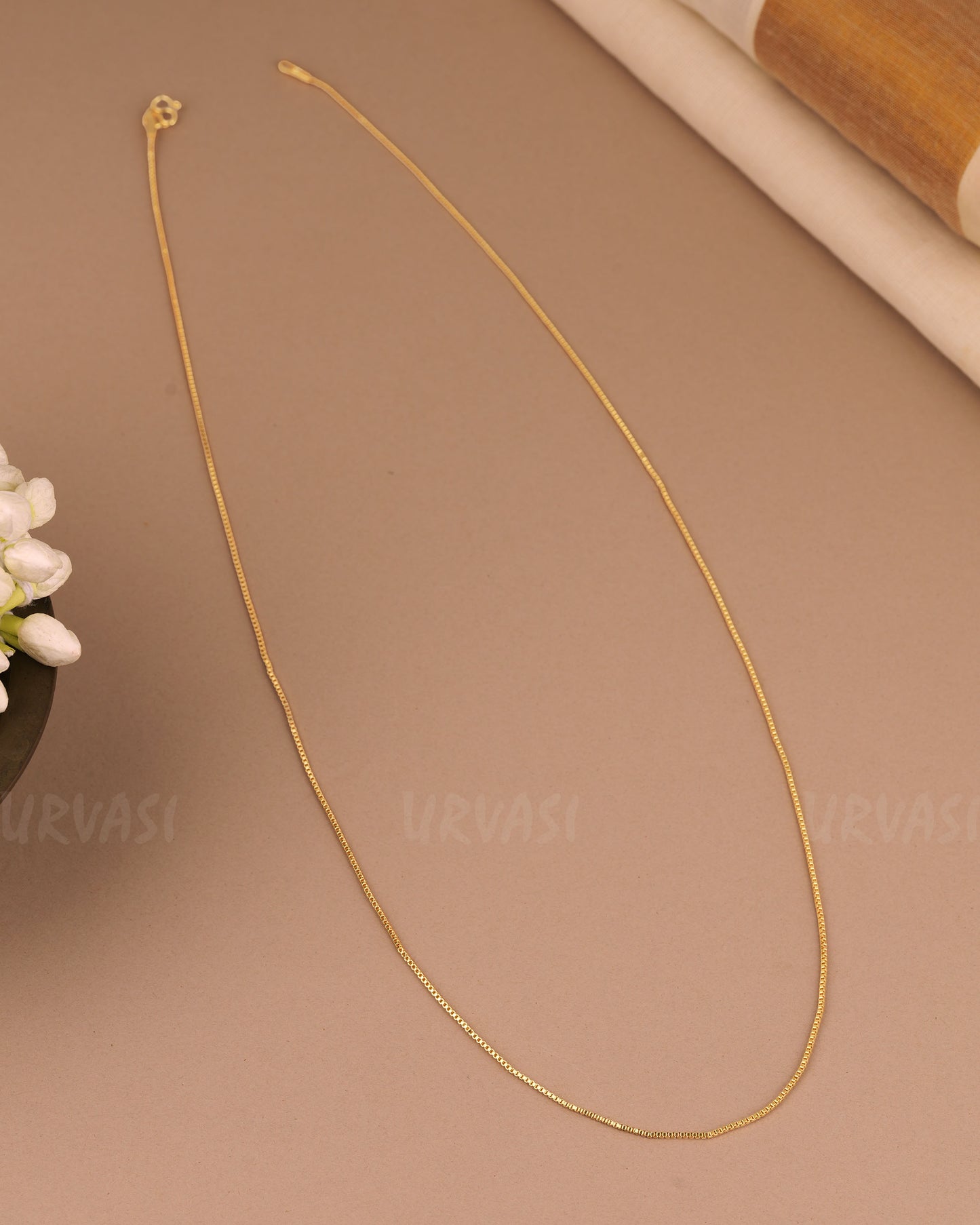 Gold-Polish Box Chain Mala MA 168