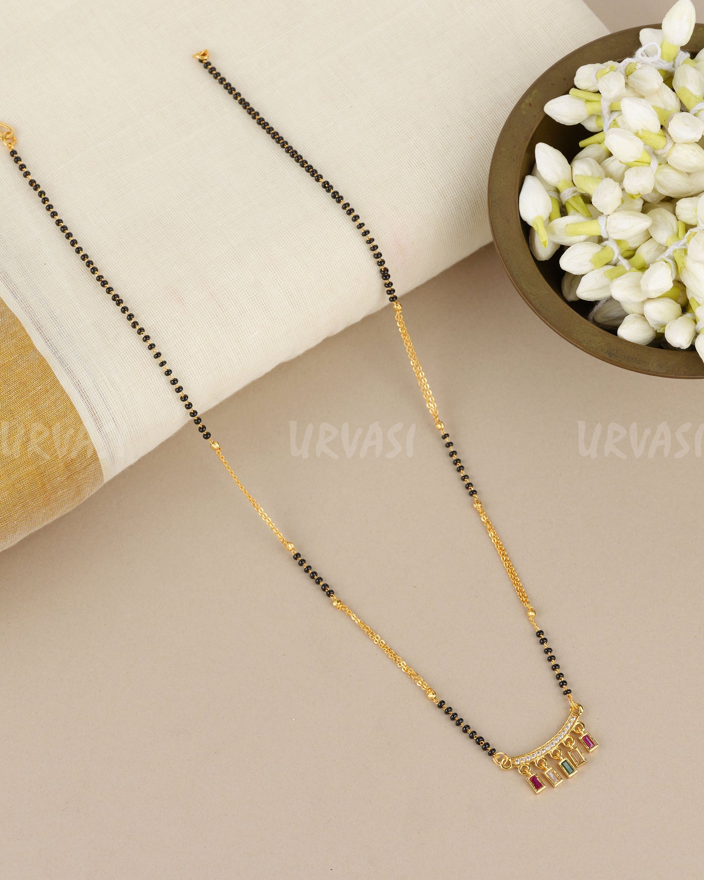 Gold-Toned Mangalsutra Mala MA 172