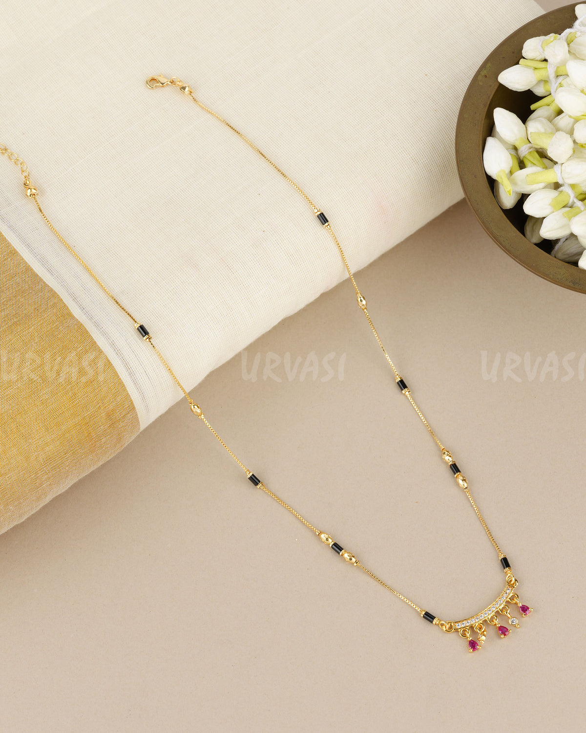 Gold-Toned Mangalsutra Mala MA 170