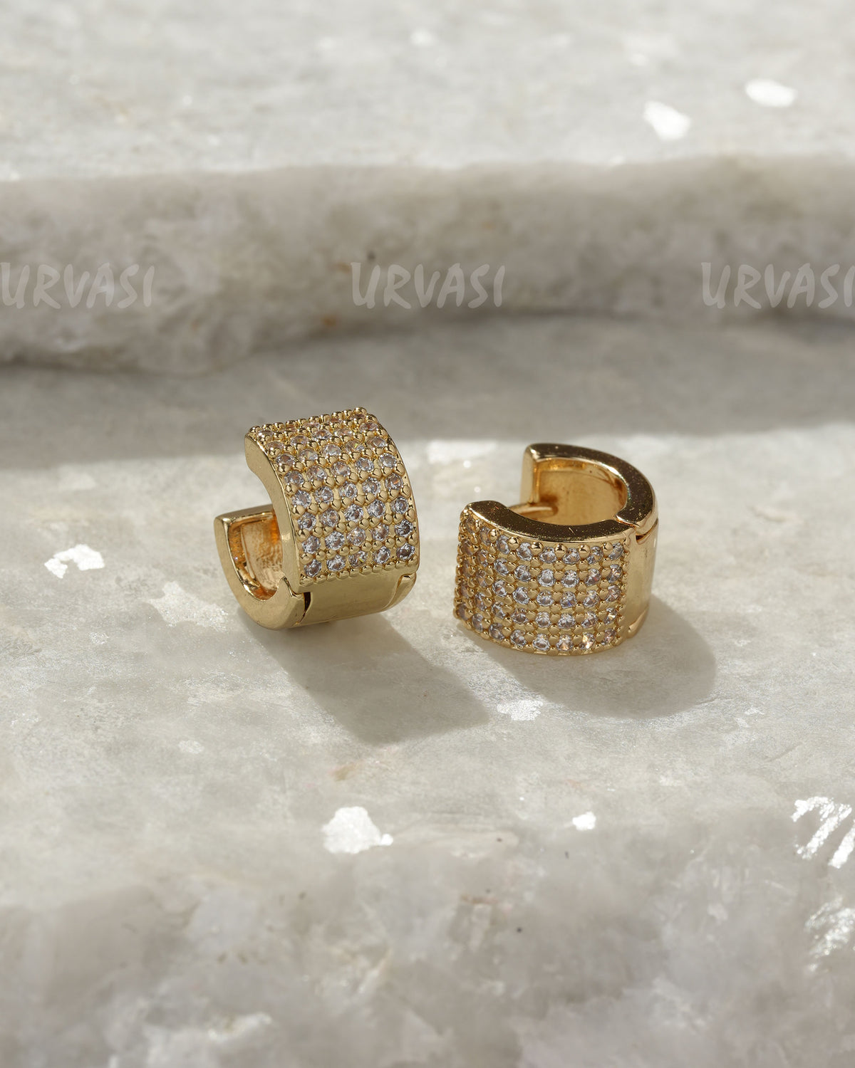 Gold-Plated Half-Hoop Earrings (AD) ER 1400