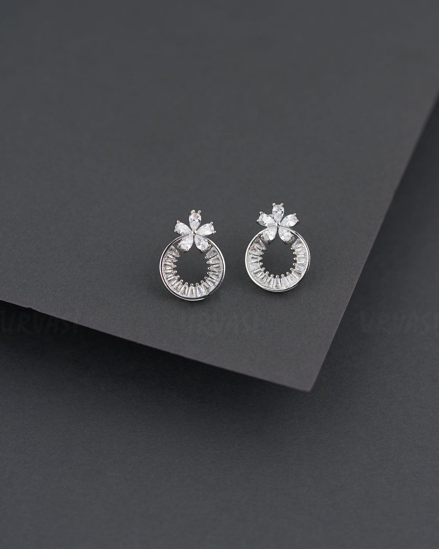 Rhodium Polish Trendy Imported Earring ER 50