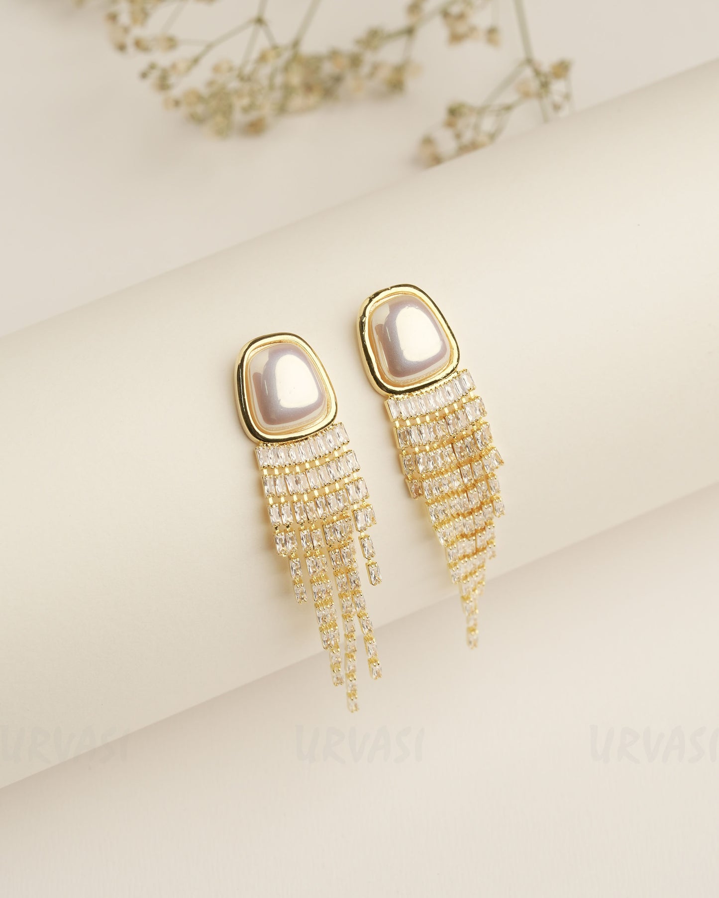 Gold Polish Trendy Imported Earrings ER 411