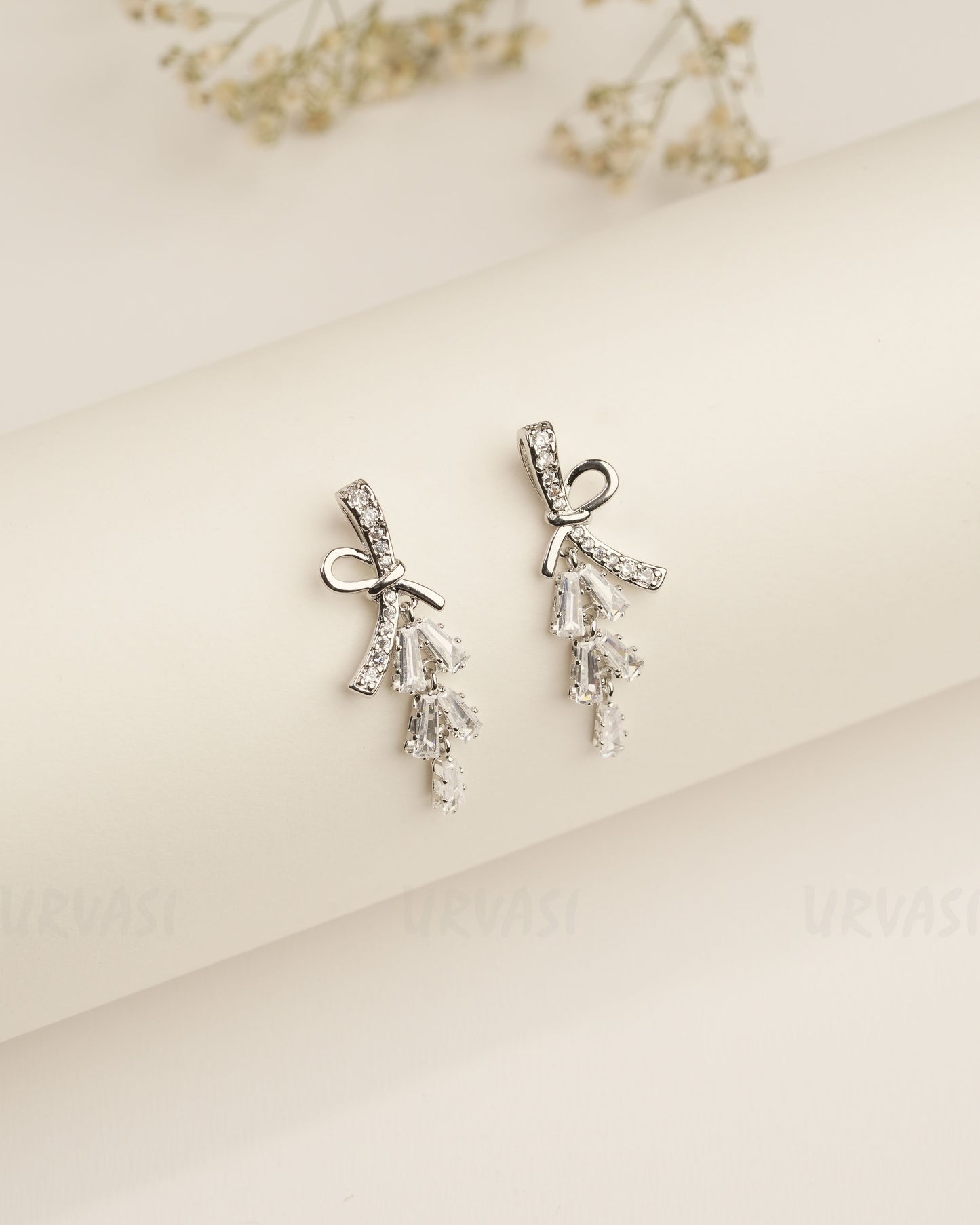 Rhodium Polish Trendy Imported Earrings ER 395