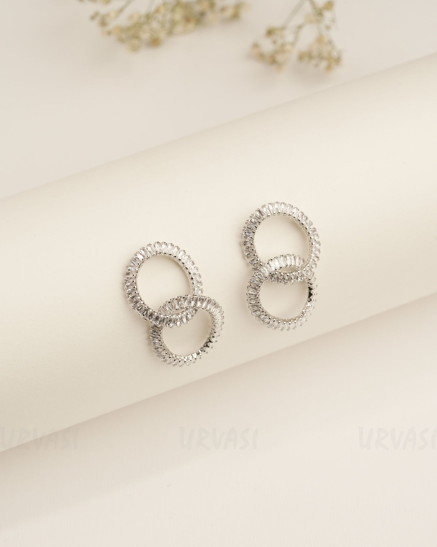Rhodium Polish Trendy Imported Earrings ER 393