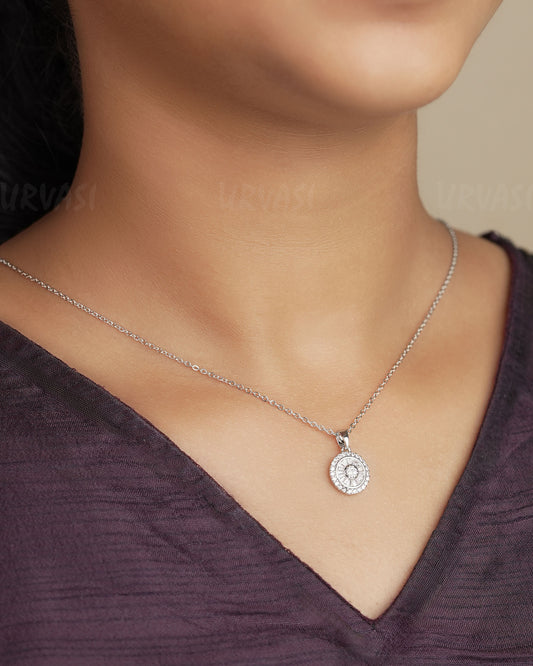 Rhodium Polish AD Simple Chain SH 91