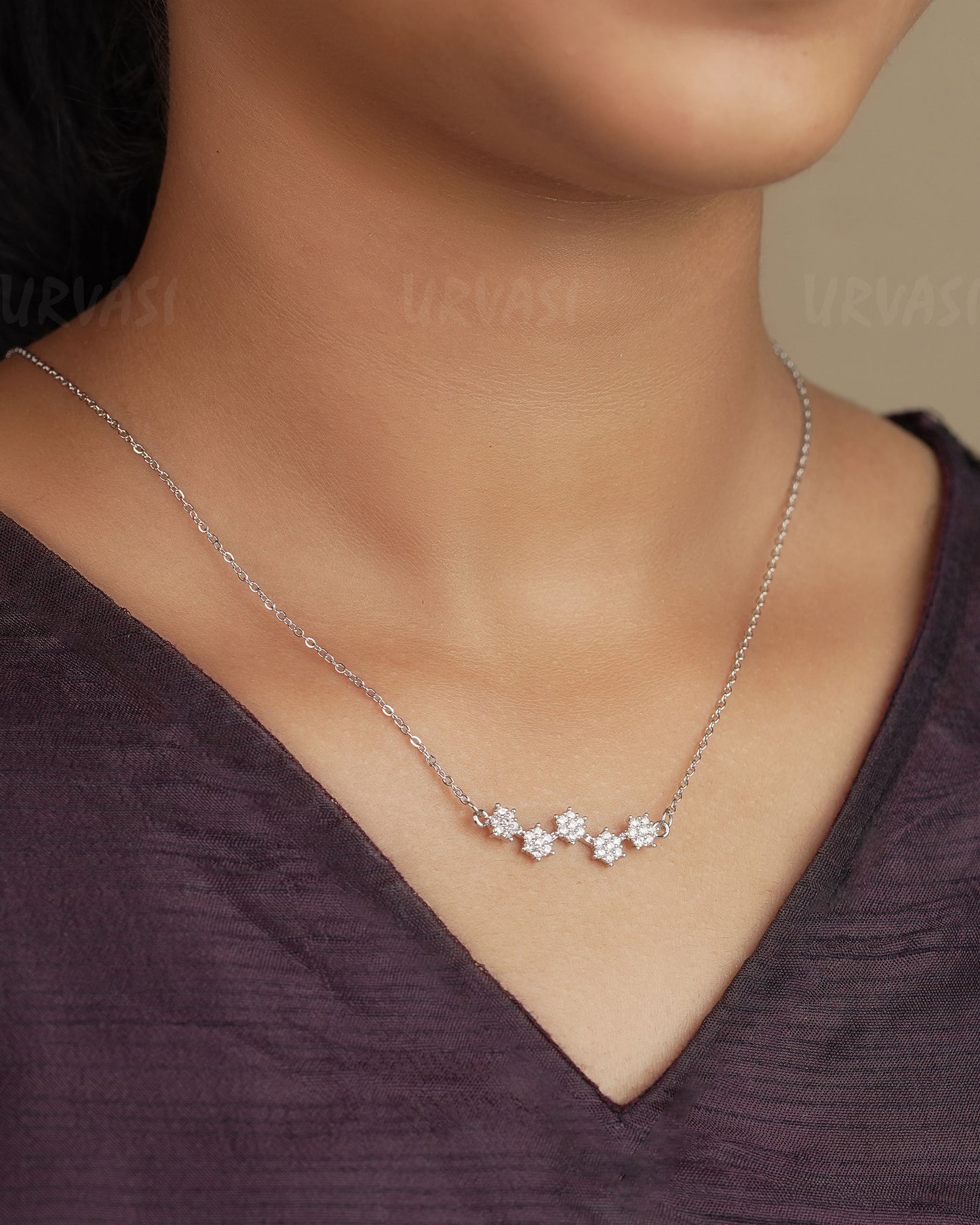 Rhodium Polish AD Simple Chain SC 61
