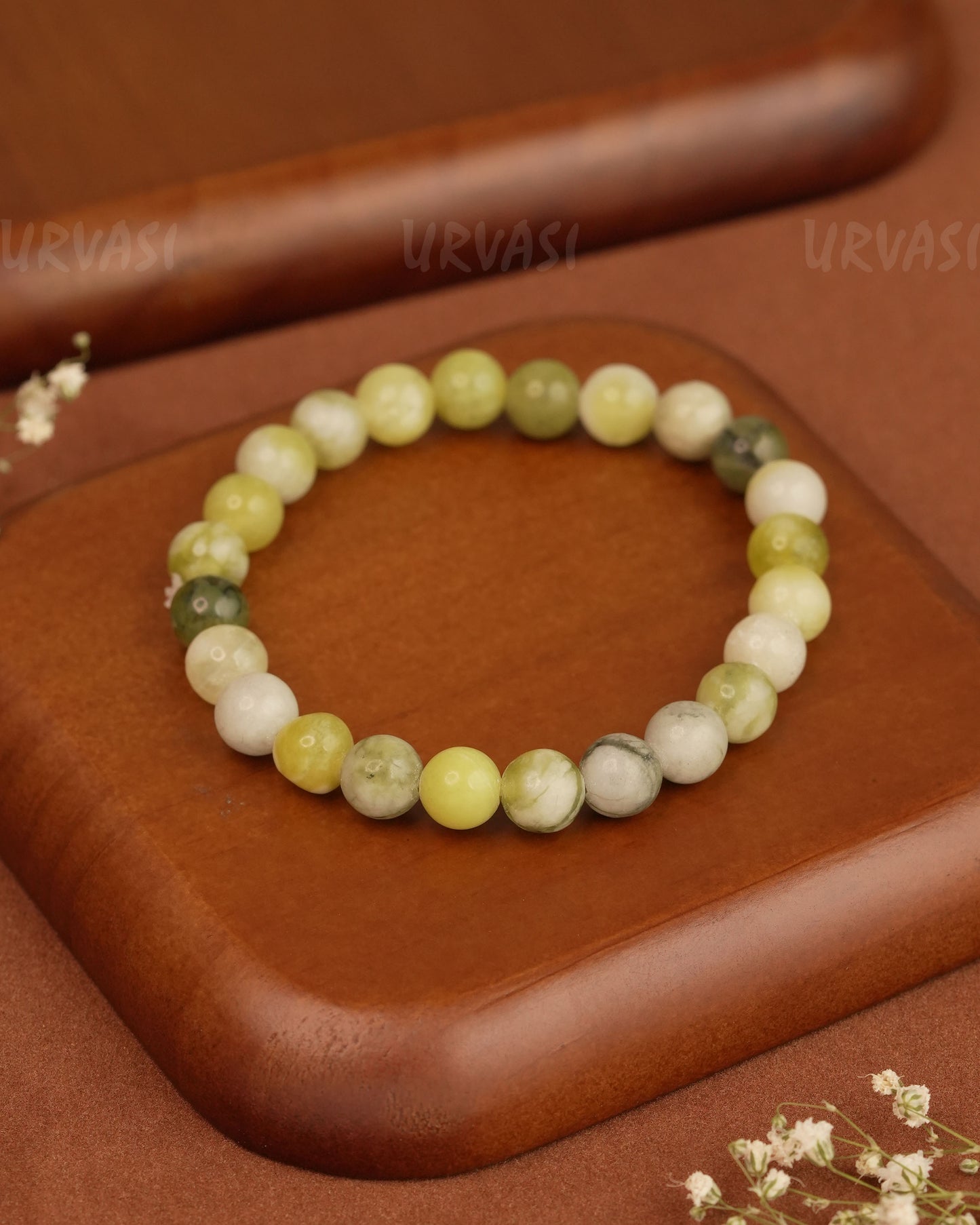 Handmade Prehnite Gemstone Bracelet BR 10