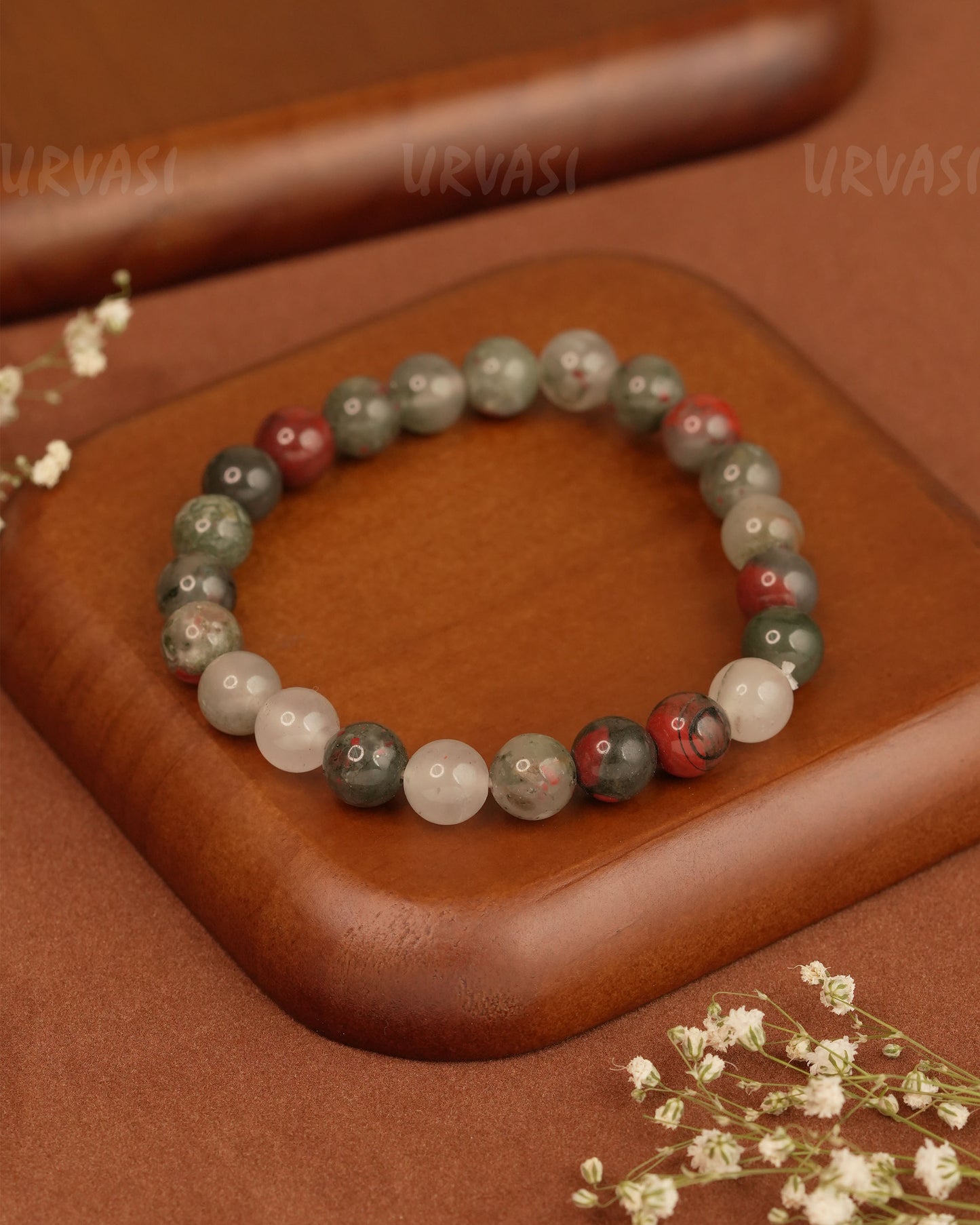 Hand-Made Natural Bloodstone Bracelet BR 04