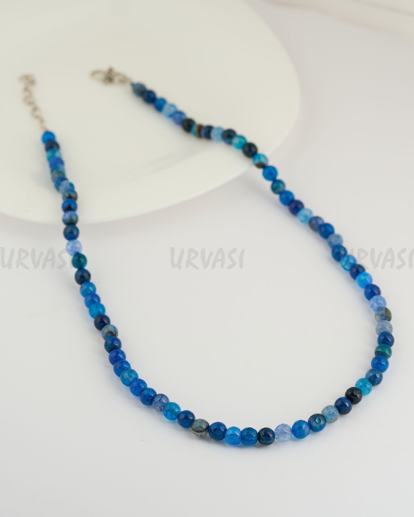 Natural Blue Zircon Jarkan Gemstone Mala Ma 082
