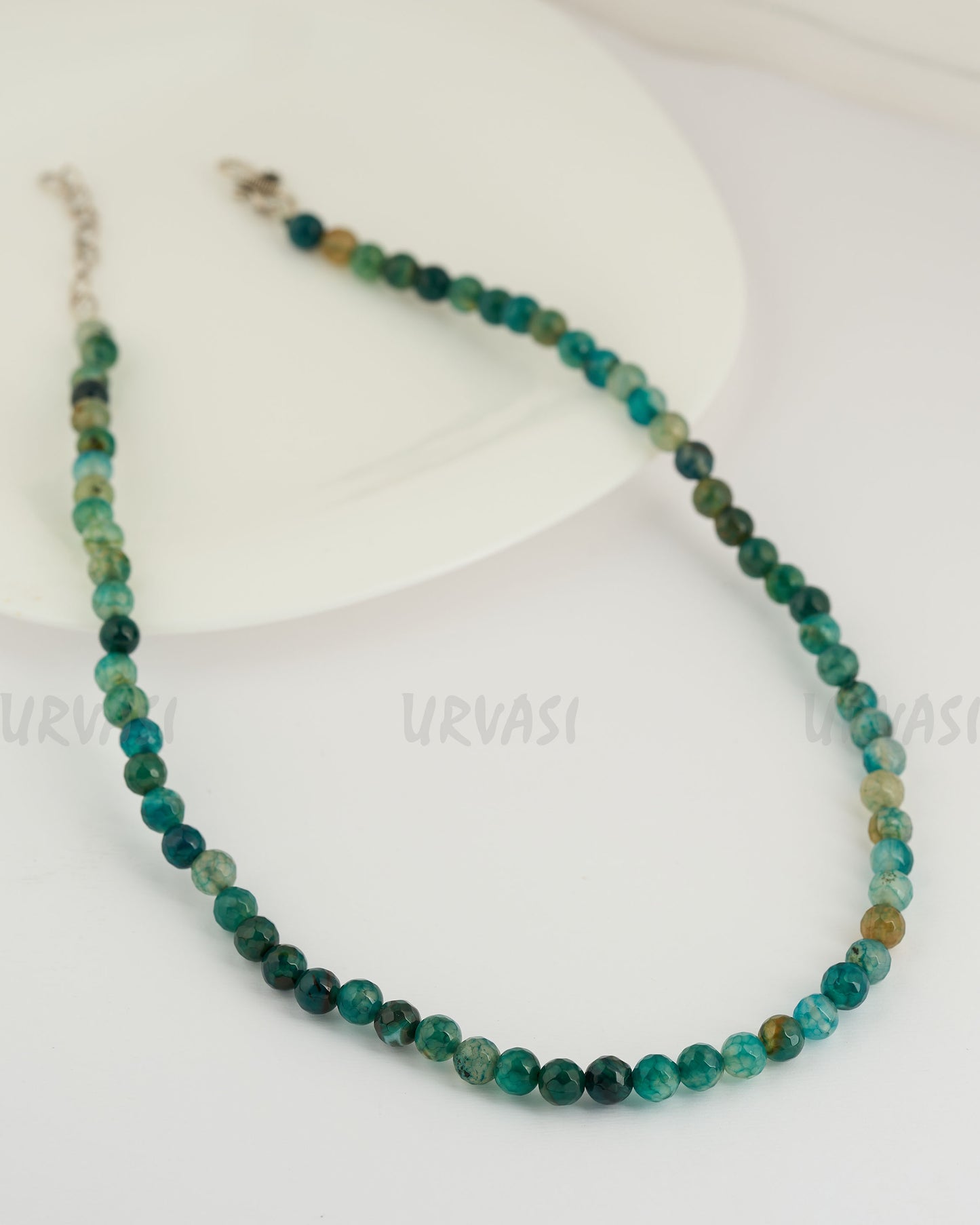 Natural Moss Agate Gemstone Mala Ma 083