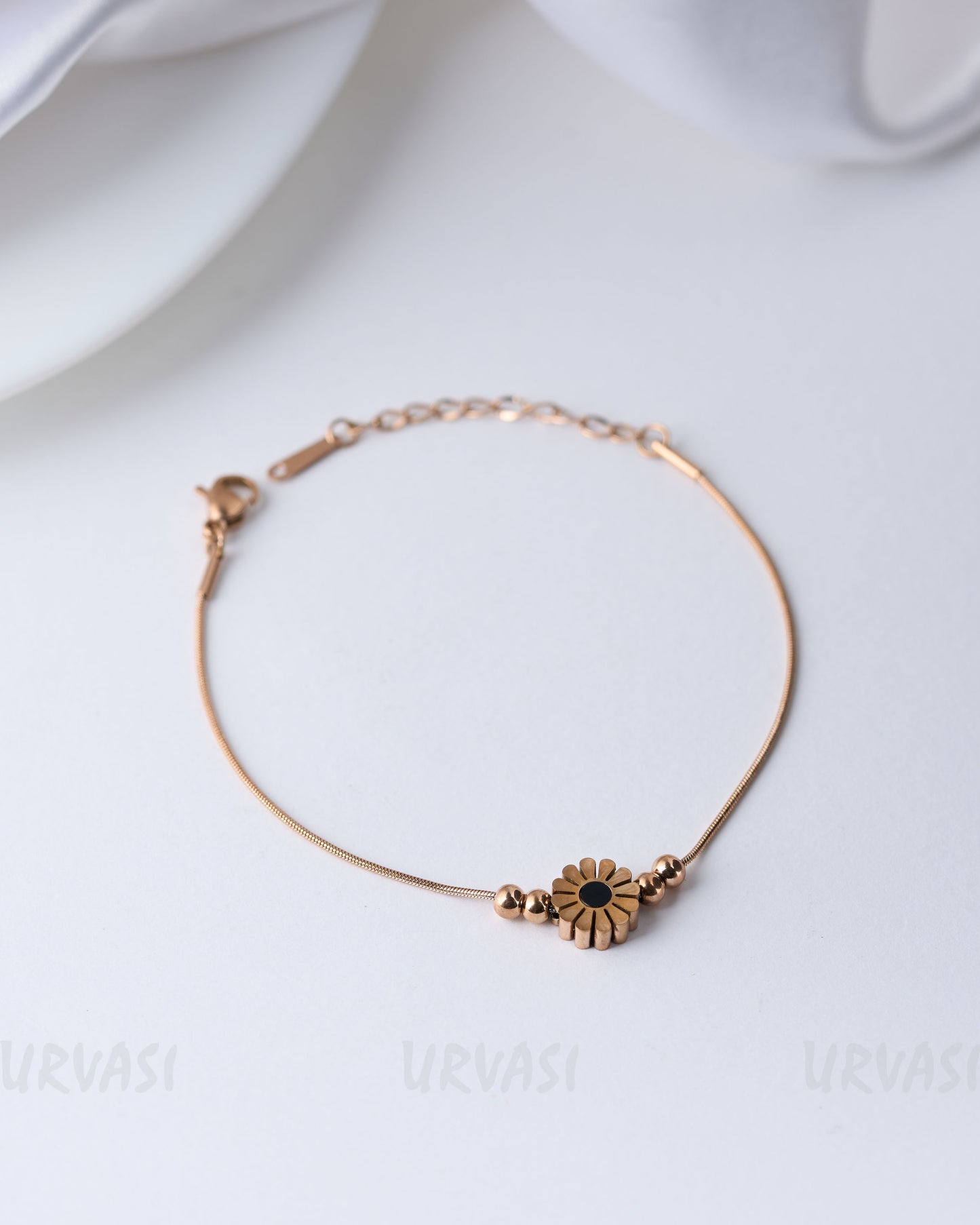 Gold-Toned Floral Stainless Bracelet BR 28
