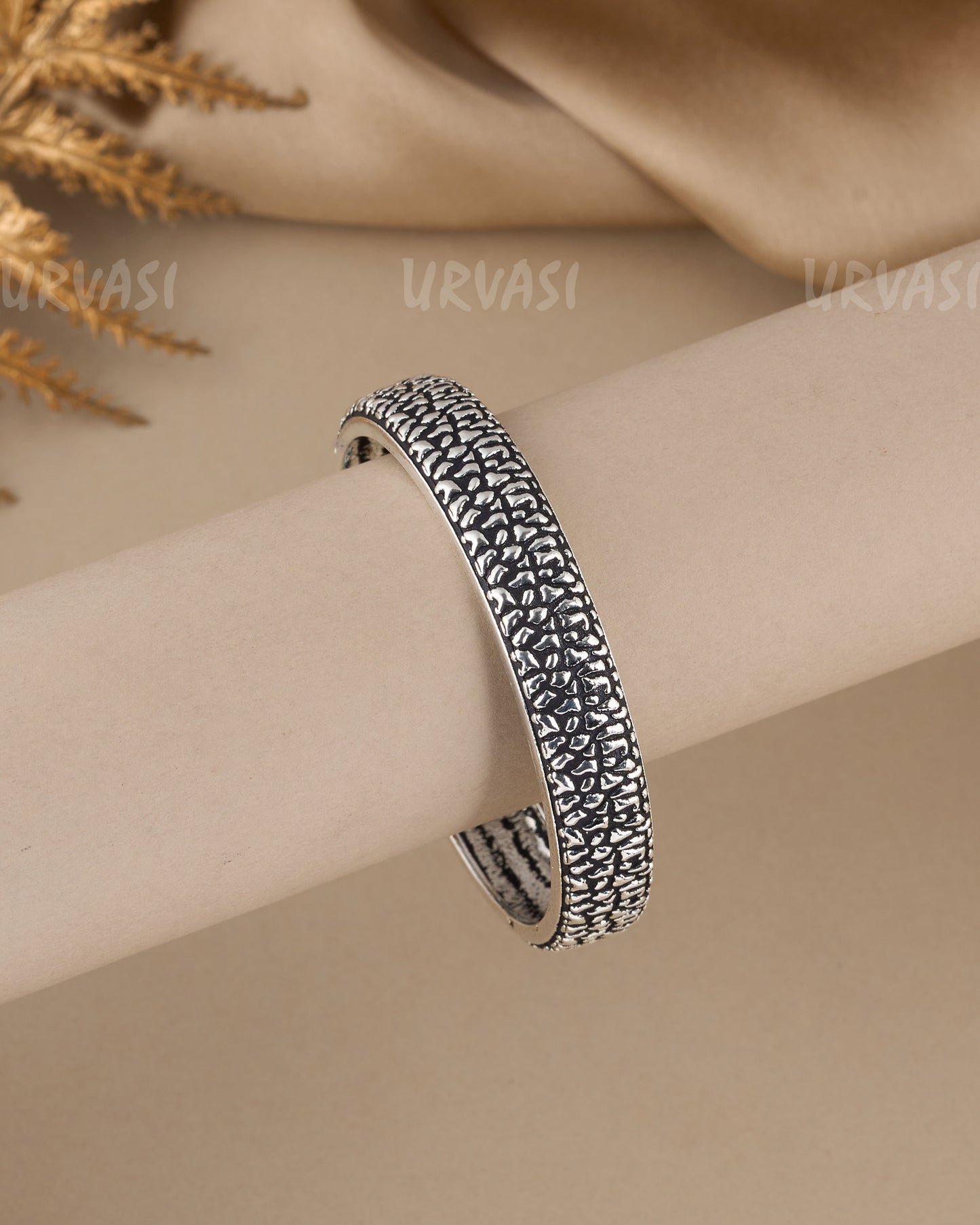 Oxidised Silver Sterling Silver Kada Bangles BA 390