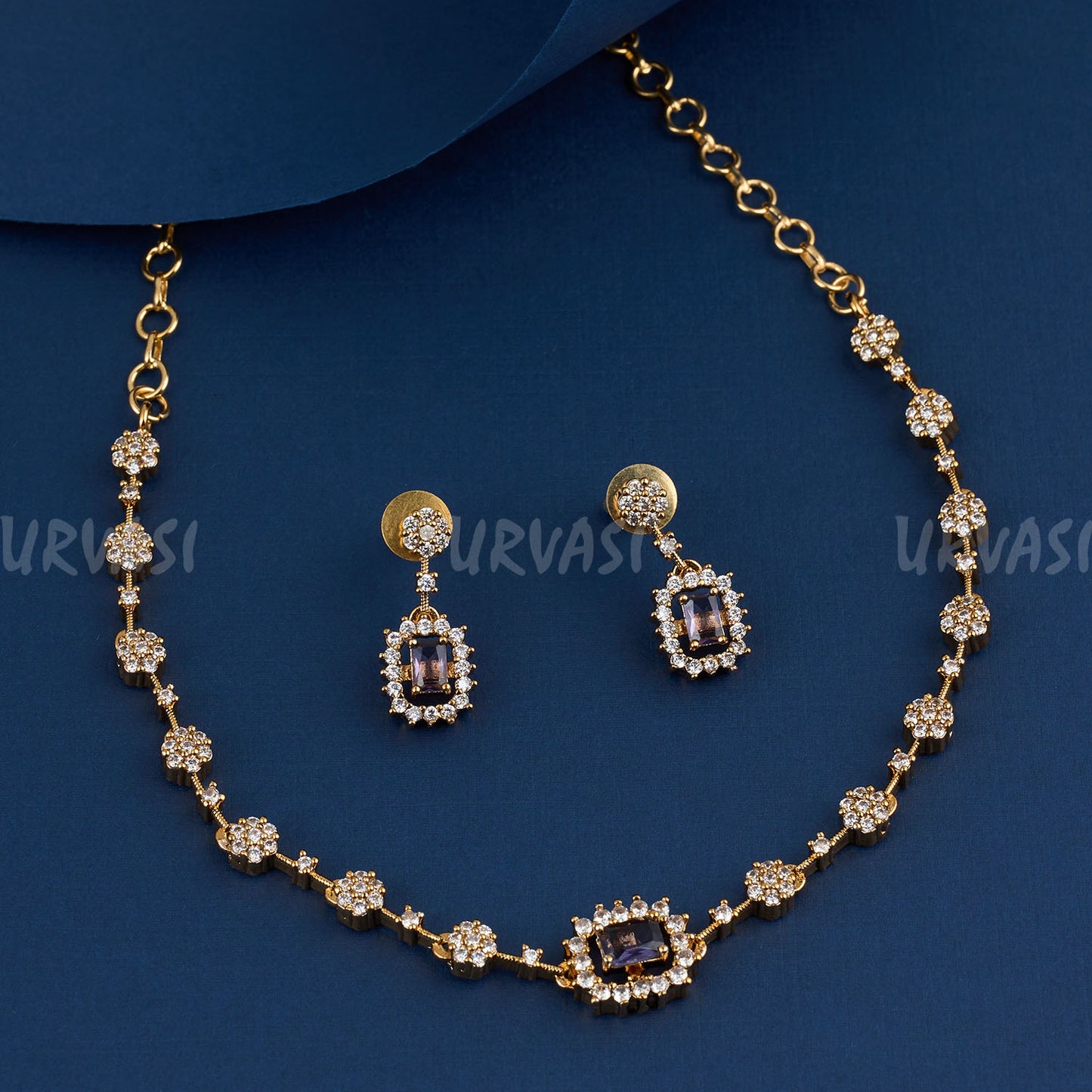 Floral AD Stone Necklace 270