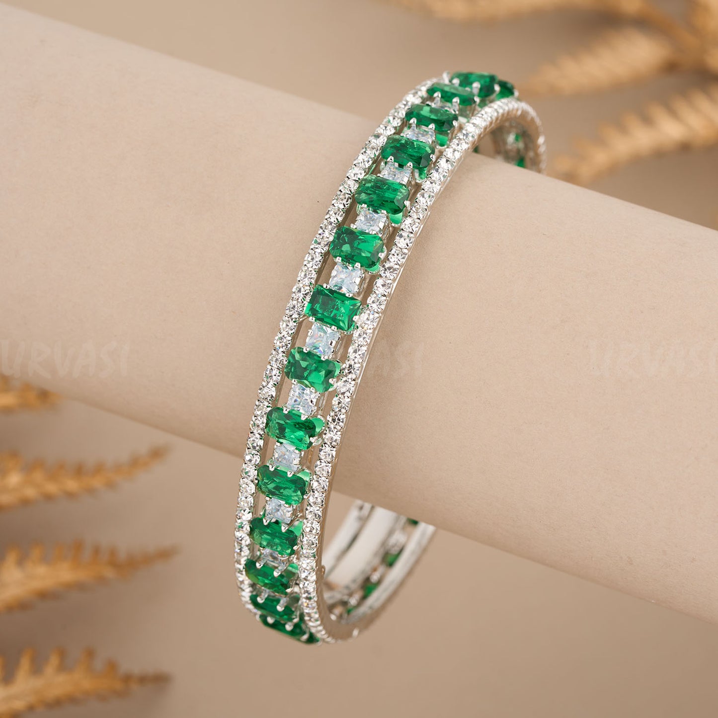 Rhodium Polish AD Bangles BA 100