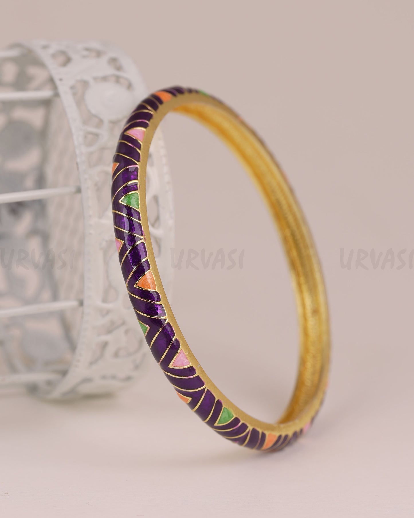 Gold-Enamel Meenakari Bangles 508